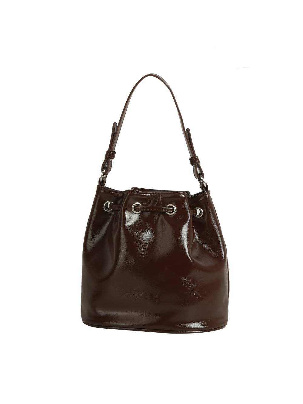Studded Edge Bucket Bag: Red