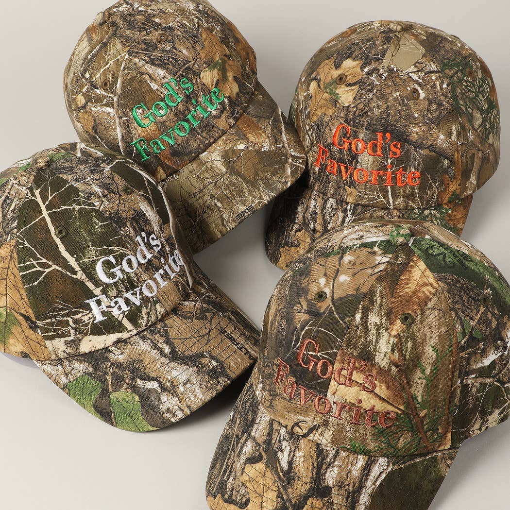 God's Favorite Camouflage Baseball Cap