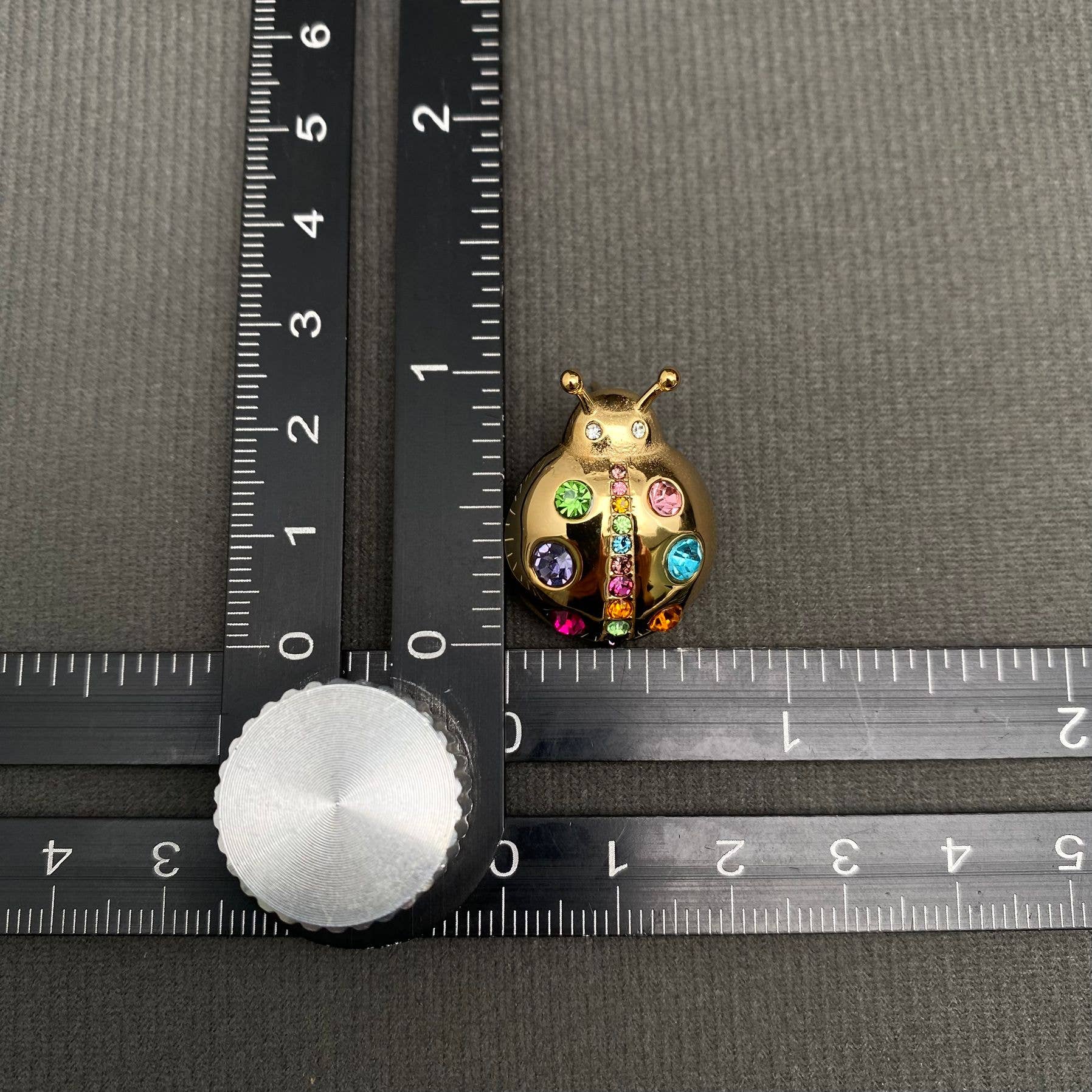 Colored Inlaid Beetle 18K Gold Plated S.Steel Earrings - FGS