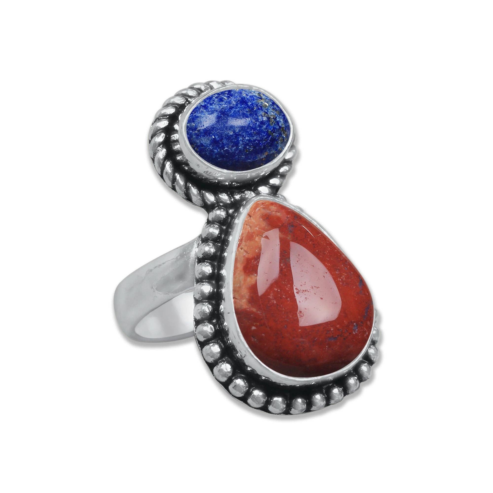 Multi-Stone Rings – Silver-Plated, Handmade, Boho Gemstone Combinations (US Sizes 6–10, Non-Adjustable) | Wholesale: 10 Rings