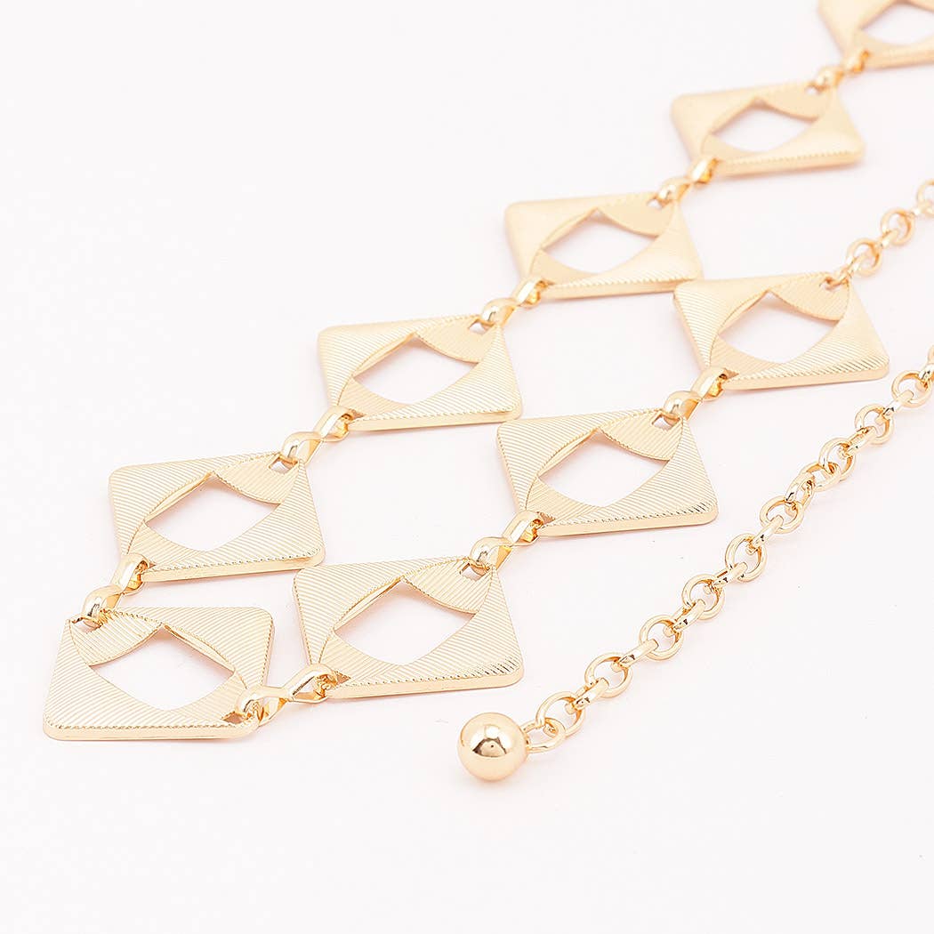 Diamond Cutout Link Waist Chain: SL