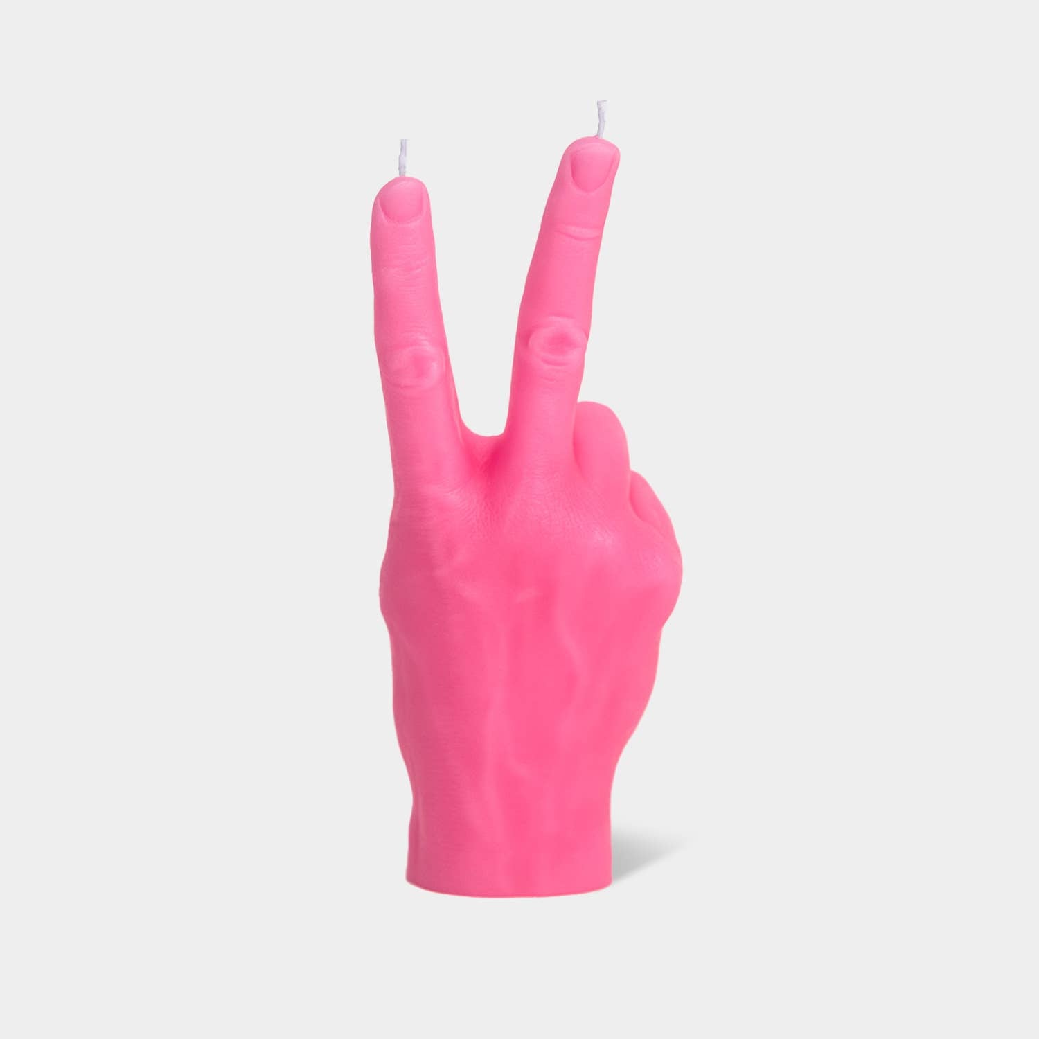 Original CandleHand "Peace" Candle - Lifesize & Full Detail: Pink