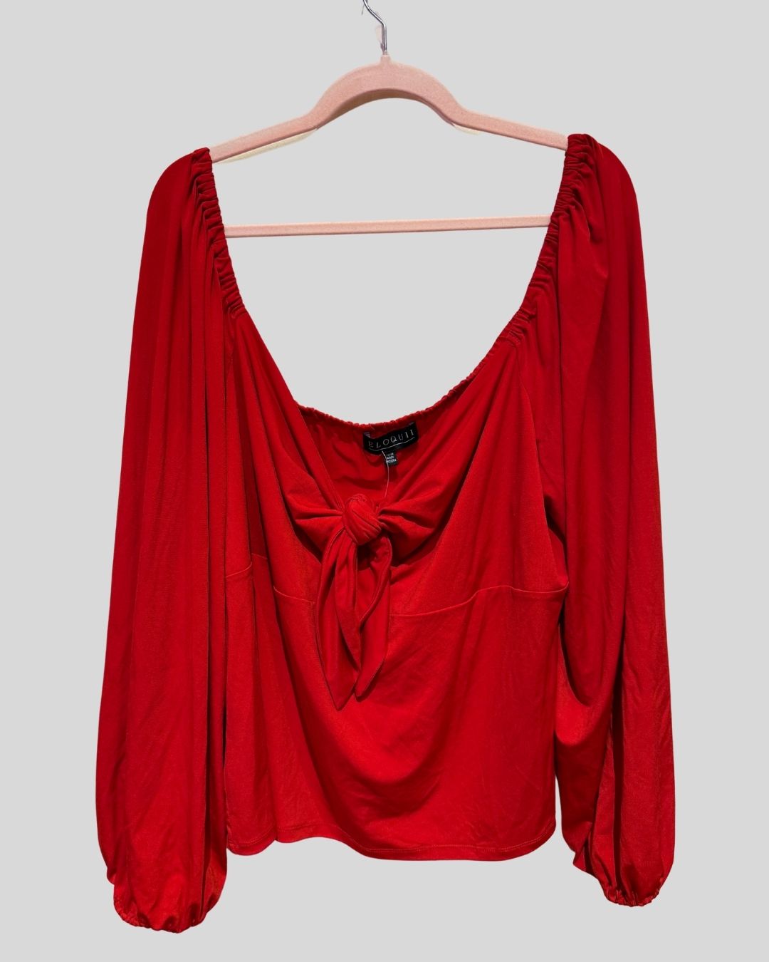 Eloquii Red Tie Front Top (22/24)