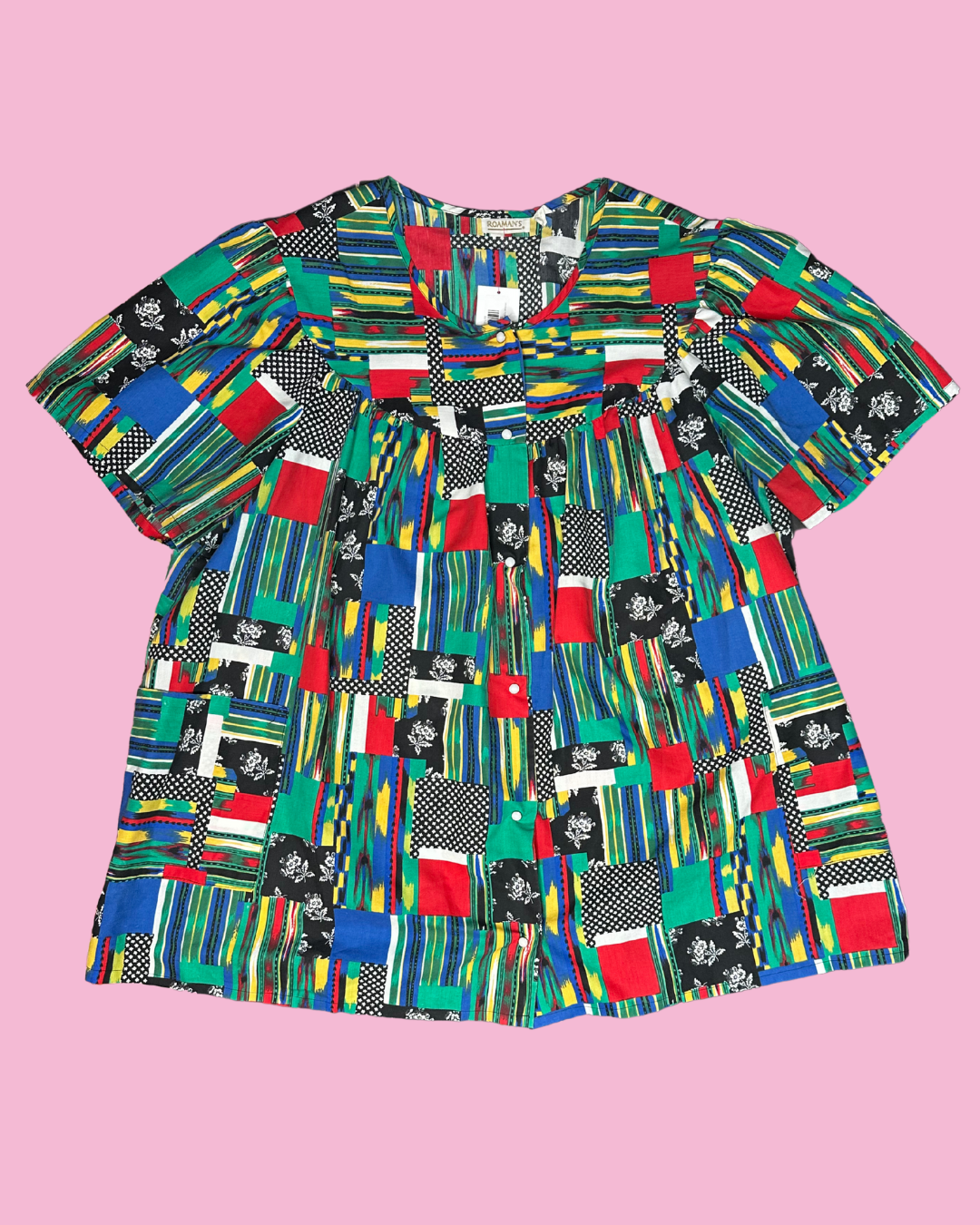 Vintage Romans Patchwork Top (4X)