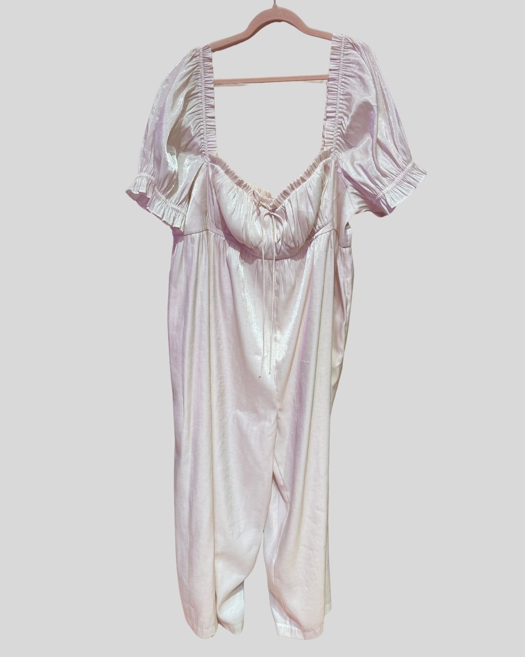 SELKIE pink ruffle detail jumpsuit (4X)