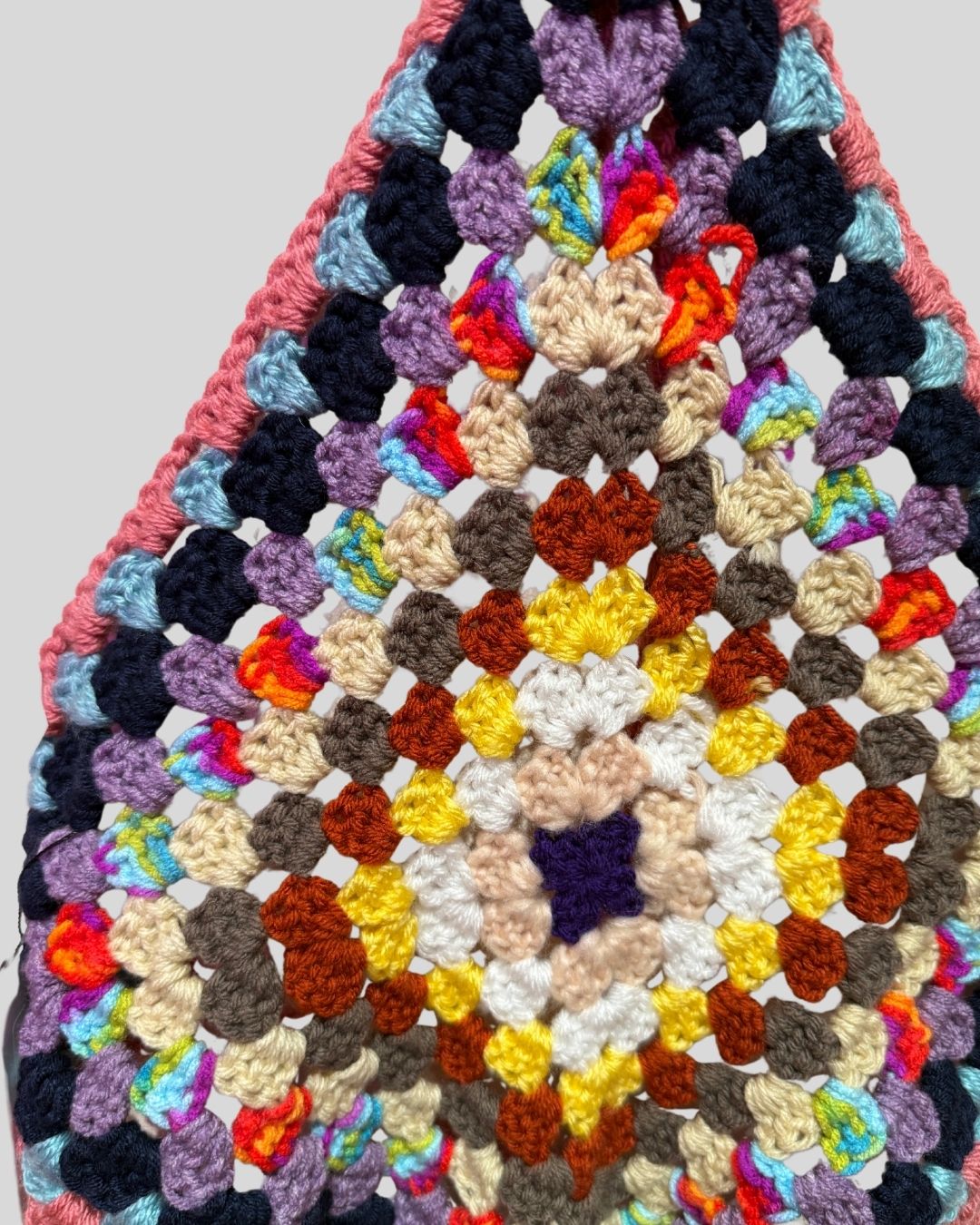 Arts & Crafts by Ms J Pink Triangle Crochet Top (1X)