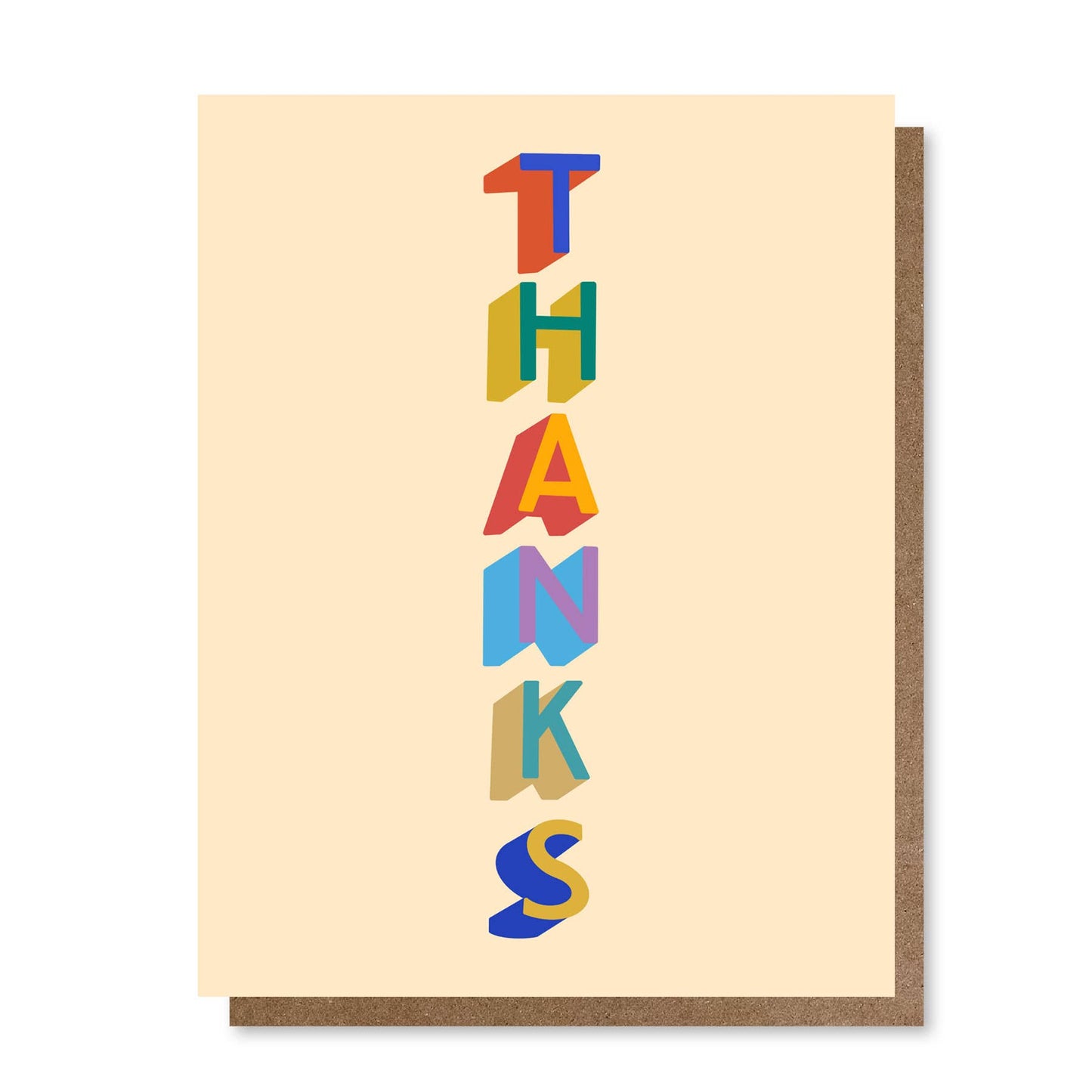 Vertical Thanks Greeting Card