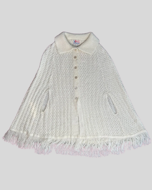 Vintage 60s Knit Poncho (1X-3X)