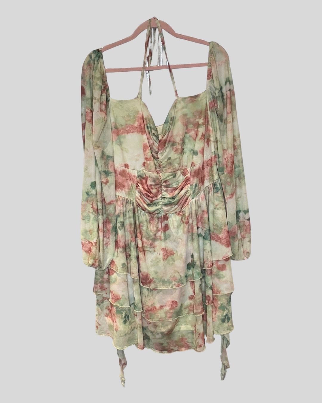 Cider green pink mesh fairy dress (3X)