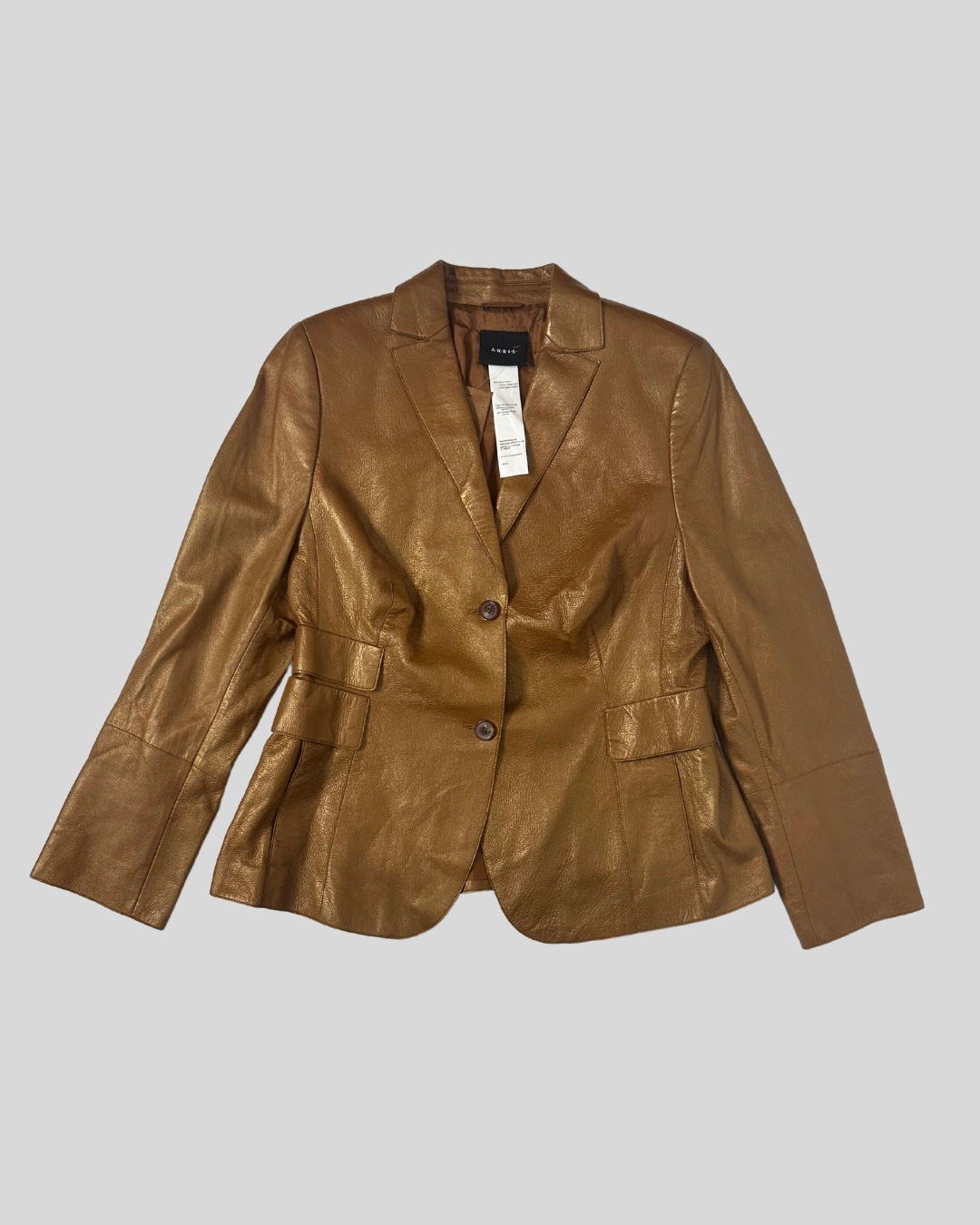 Akris Shimmer Brown Lambskin Jacket (14)