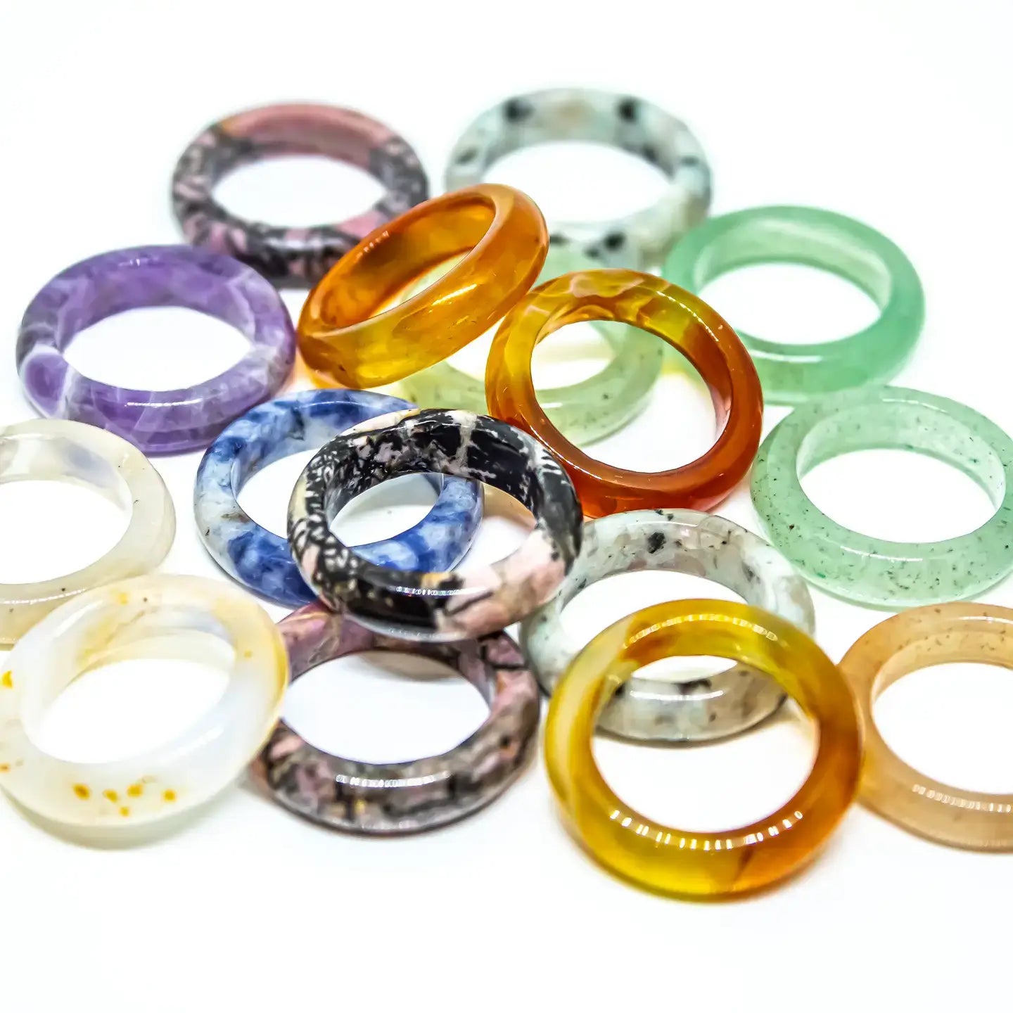 Crystal Gemstone Band Ring Size 10 20pcs Lot