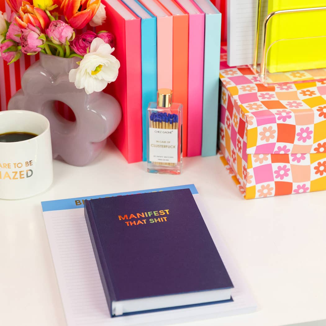 Manifest That Shit - Hardcover Daily Journal - Hystar Navy