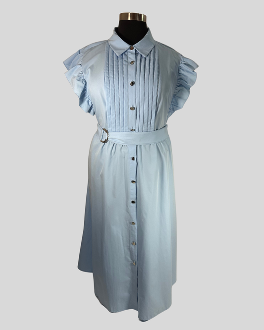 Unbranded Blue Belted Dress (4X Best Fit 2X)