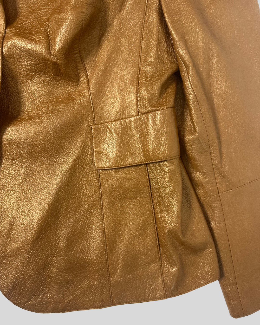 Akris Shimmer Brown Lambskin Jacket (14)