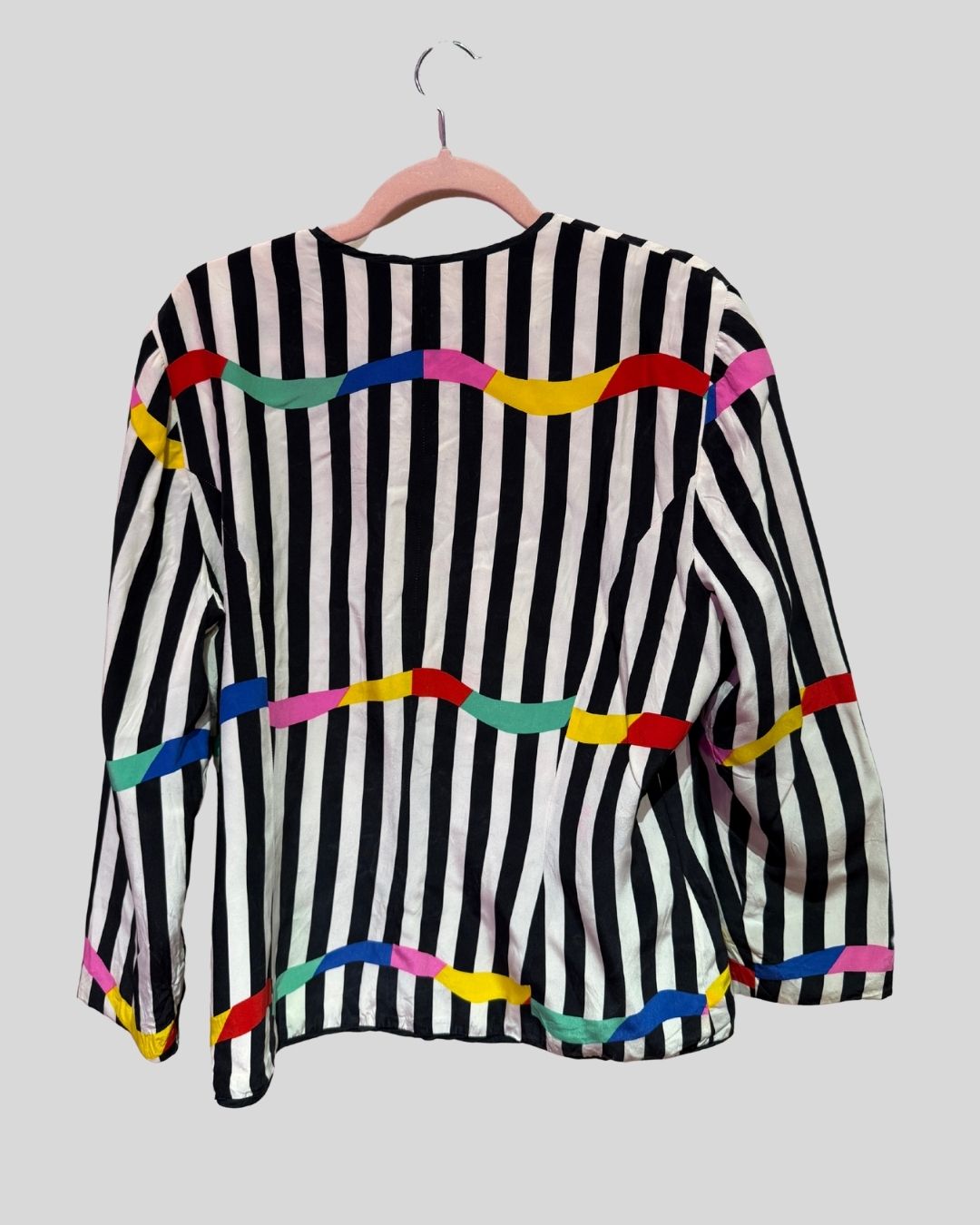 Vintage Umi Collections Striped Silk Button Down (14)