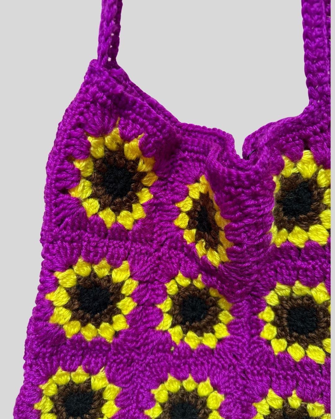 Arts & Crafts by Ms J Purple Crochet Bag