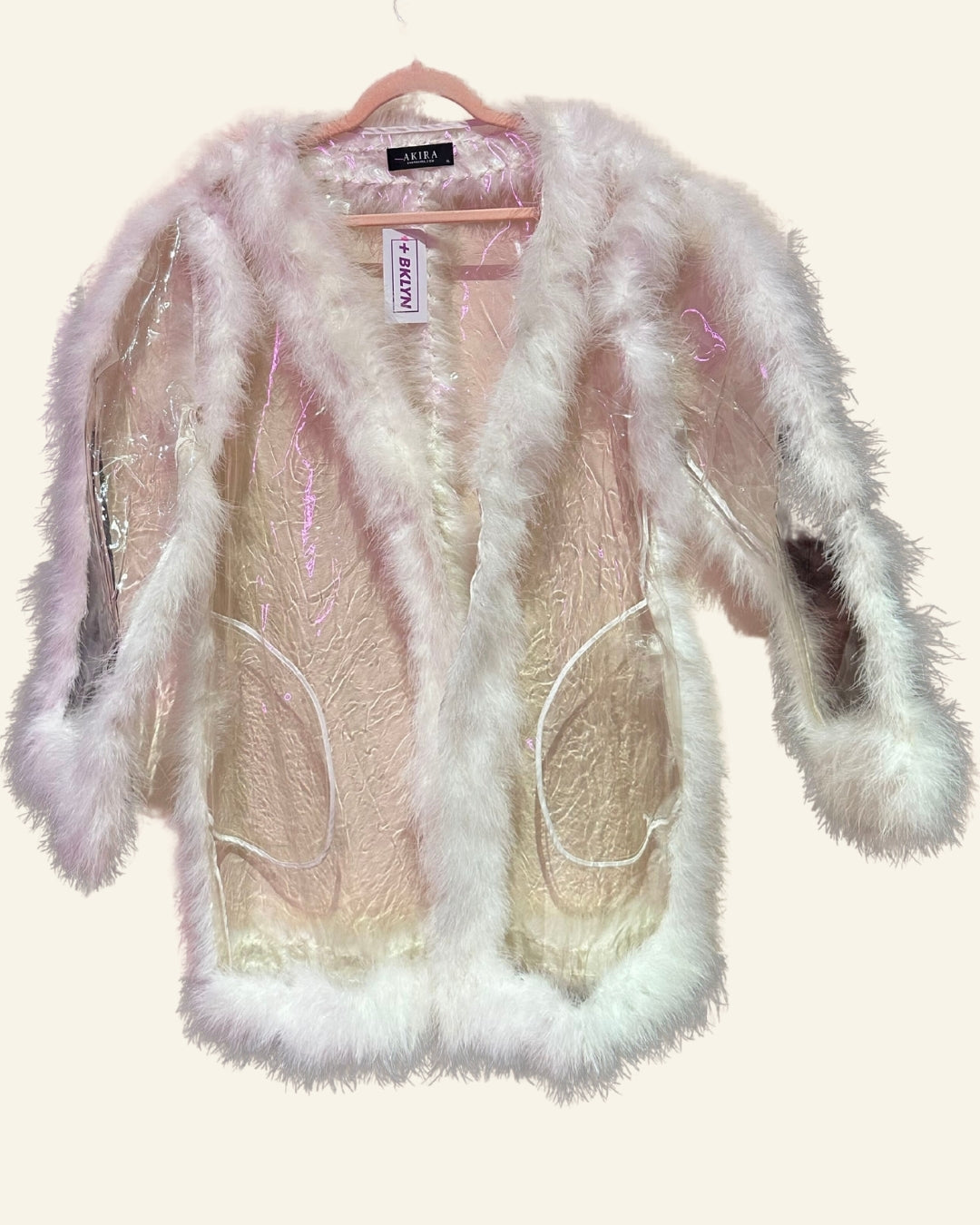 Akira Clear Jacket with Fur Trim (XL)