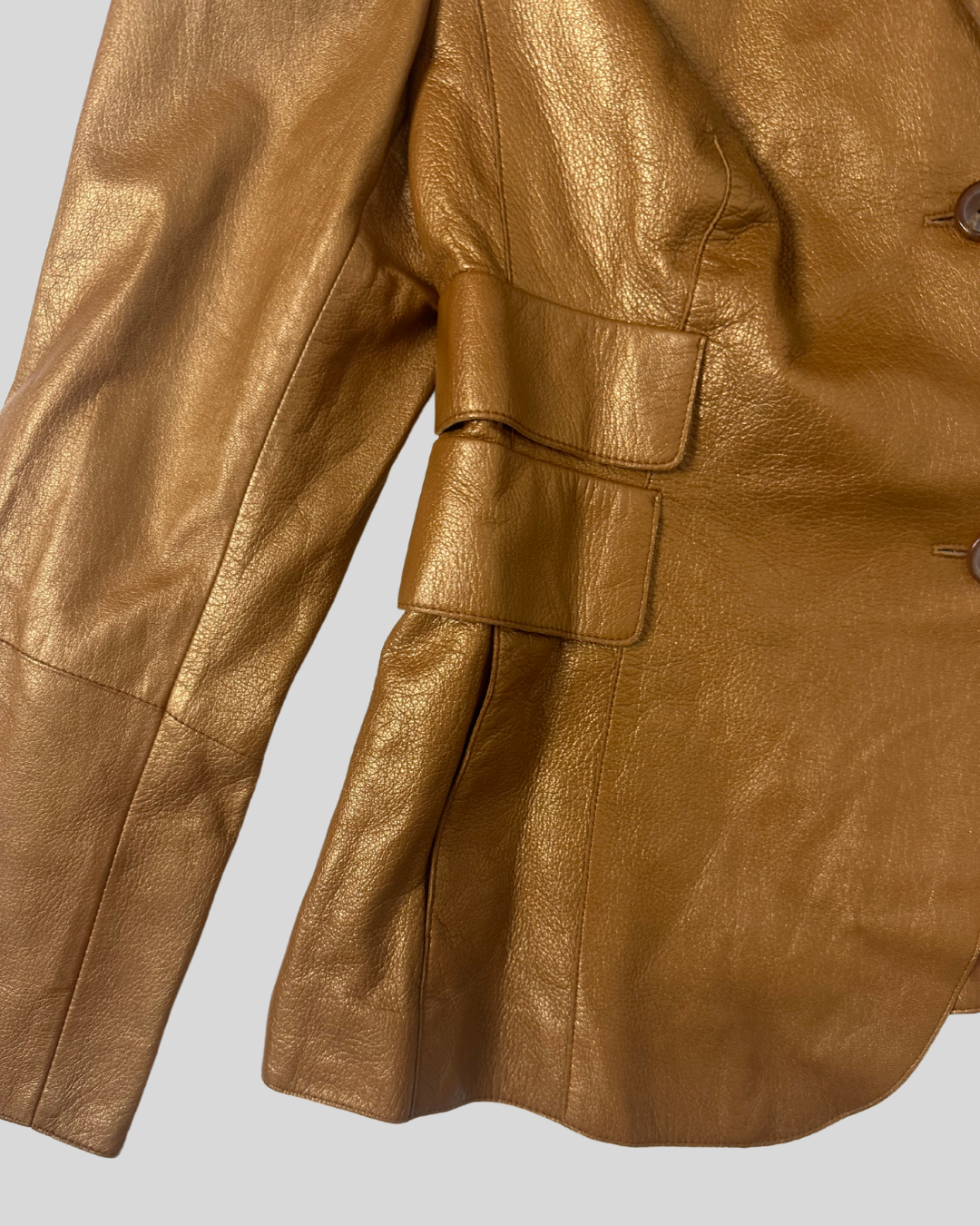 Akris Shimmer Brown Lambskin Jacket (14)