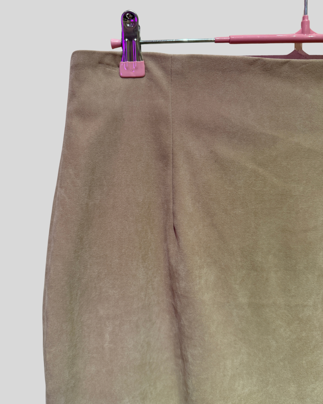 Vintage Ben & Elle Cream Sueded Column Skirt (16)