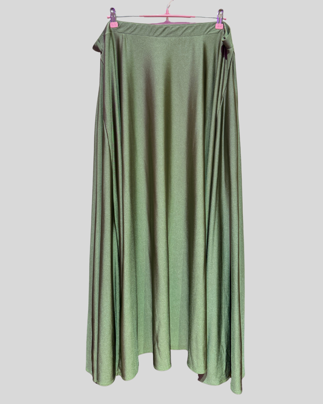 Elhoffer Olive Slinky Maxi Skirt With Pockets (3X)