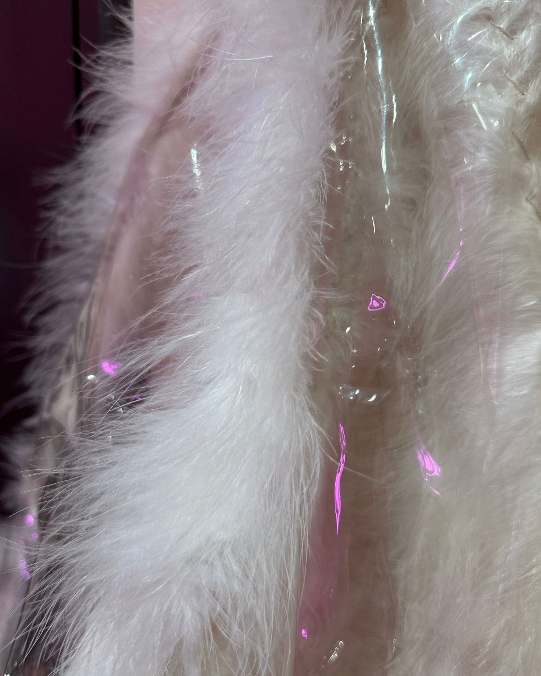 Akira Clear Jacket with Fur Trim (XL)