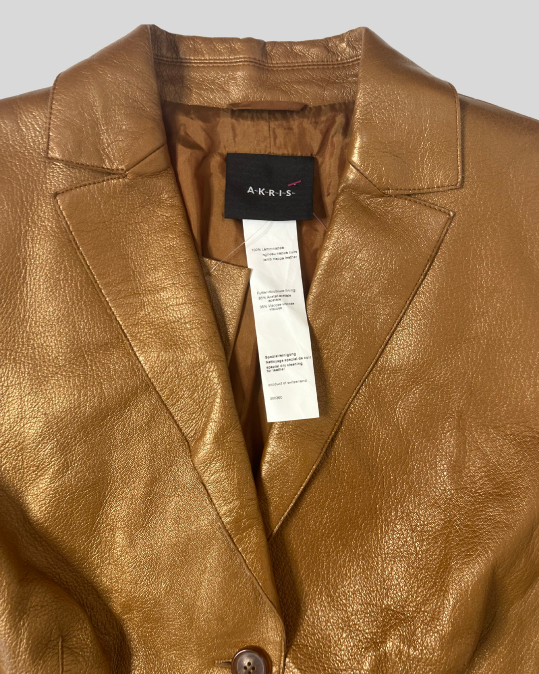 Akris Shimmer Brown Lambskin Jacket (14)