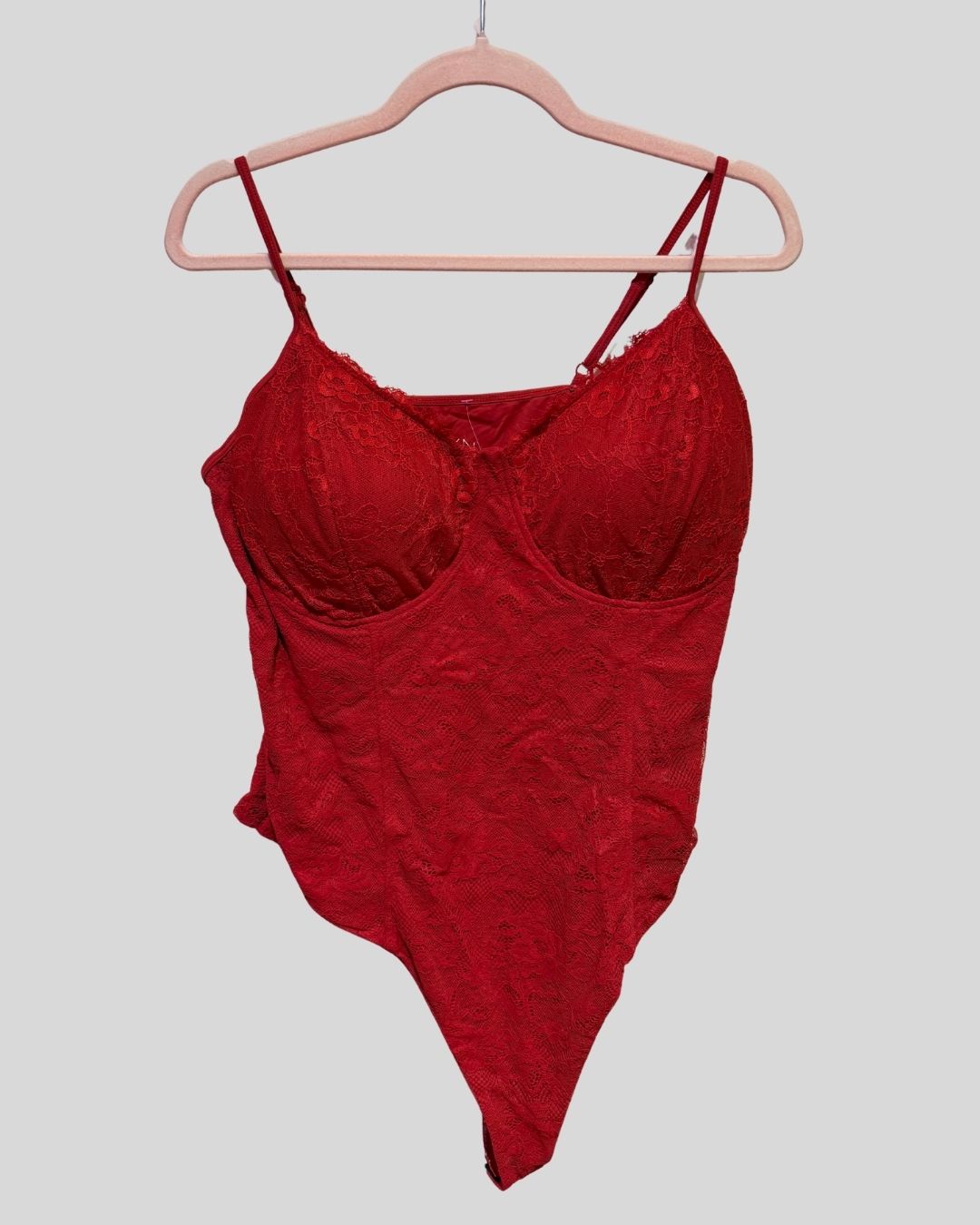 Klassy Network Red Lace Bodysuit (XXXL)