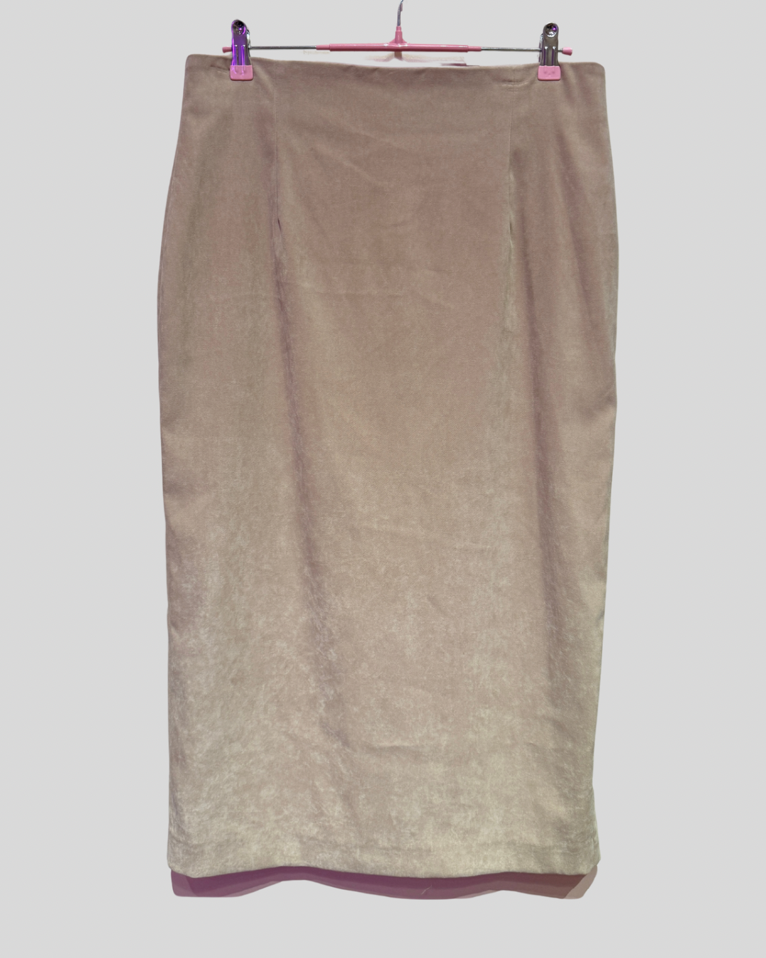 Vintage Ben & Elle Cream Sueded Column Skirt (16)