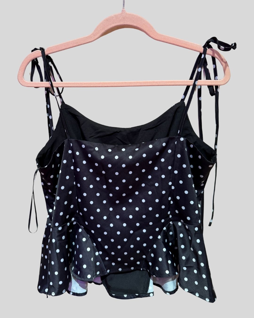 Fashion Nova New with Tags Black Polka Dot Tank (XL)