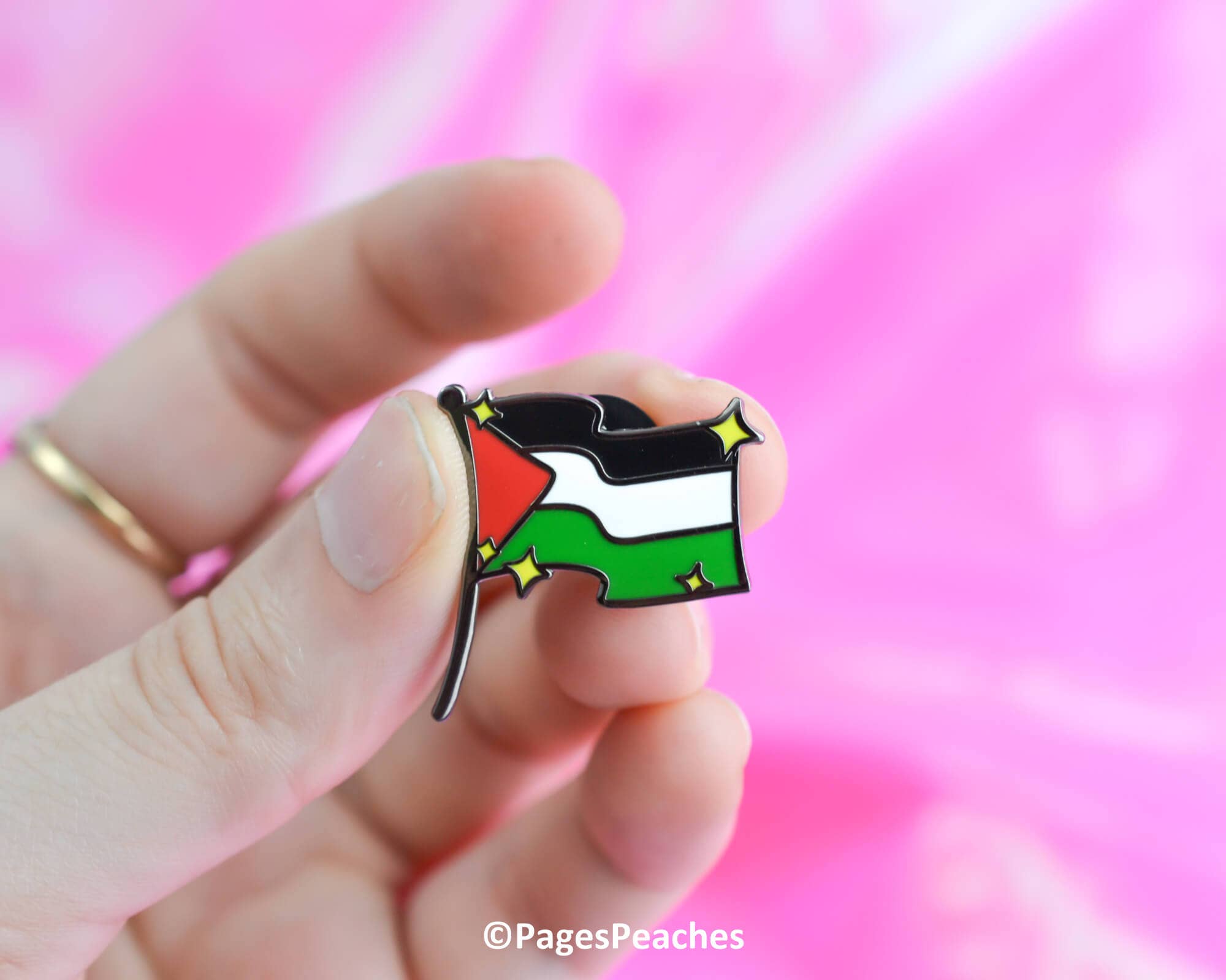 Hard Enamel Palestine Flag