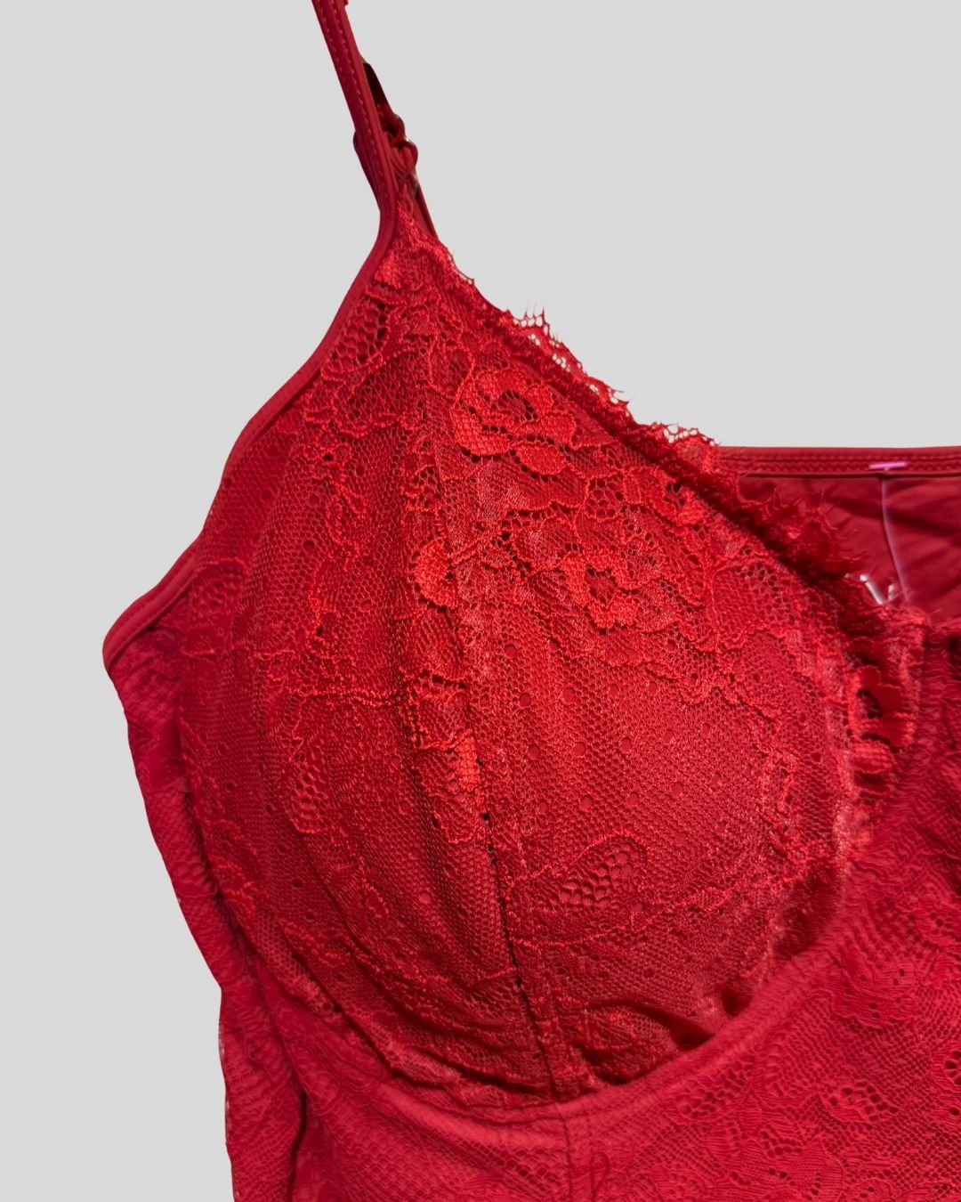 Klassy Network Red Lace Bodysuit (XXXL)