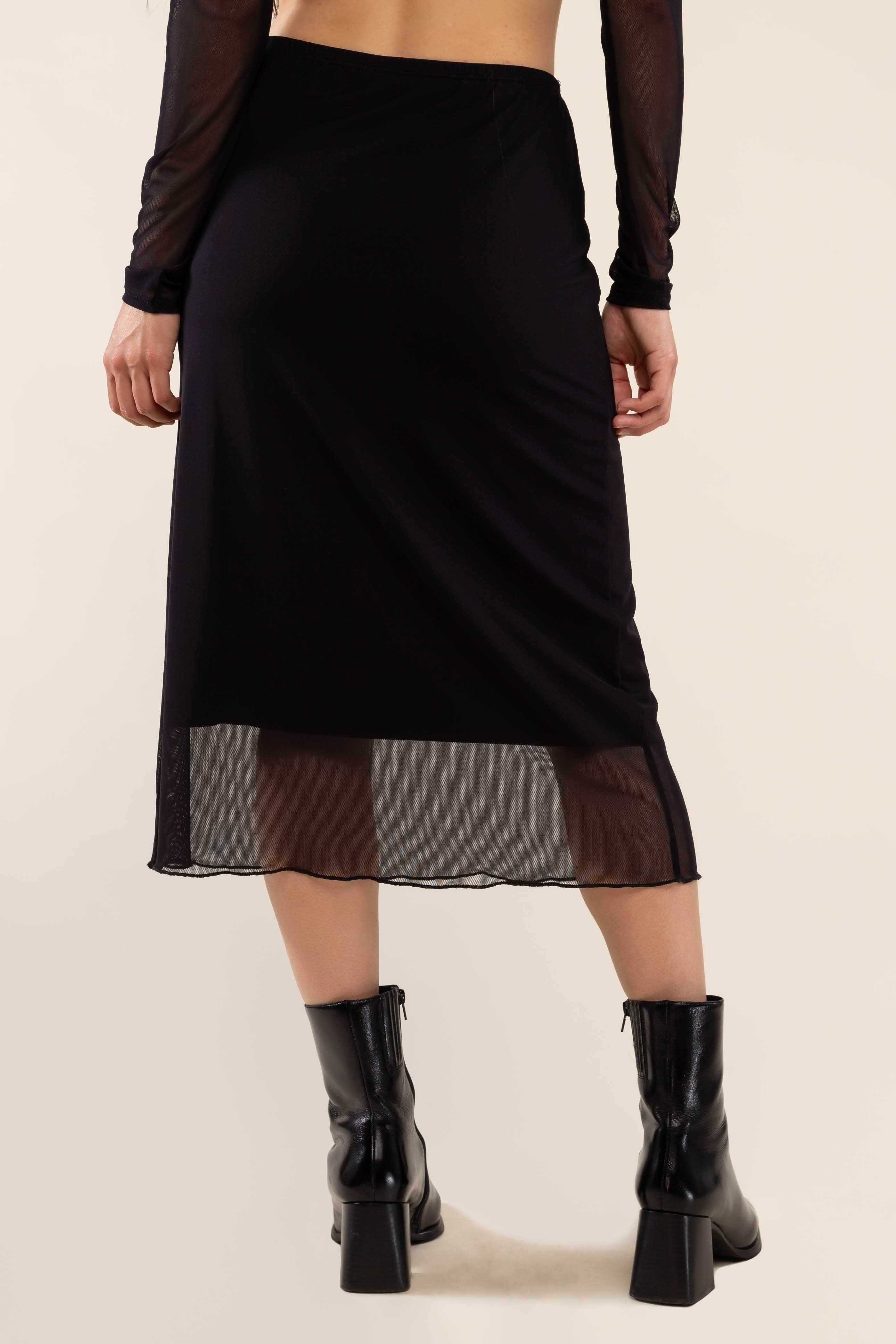 NLT Bess Mesh Skirt Black 3XL