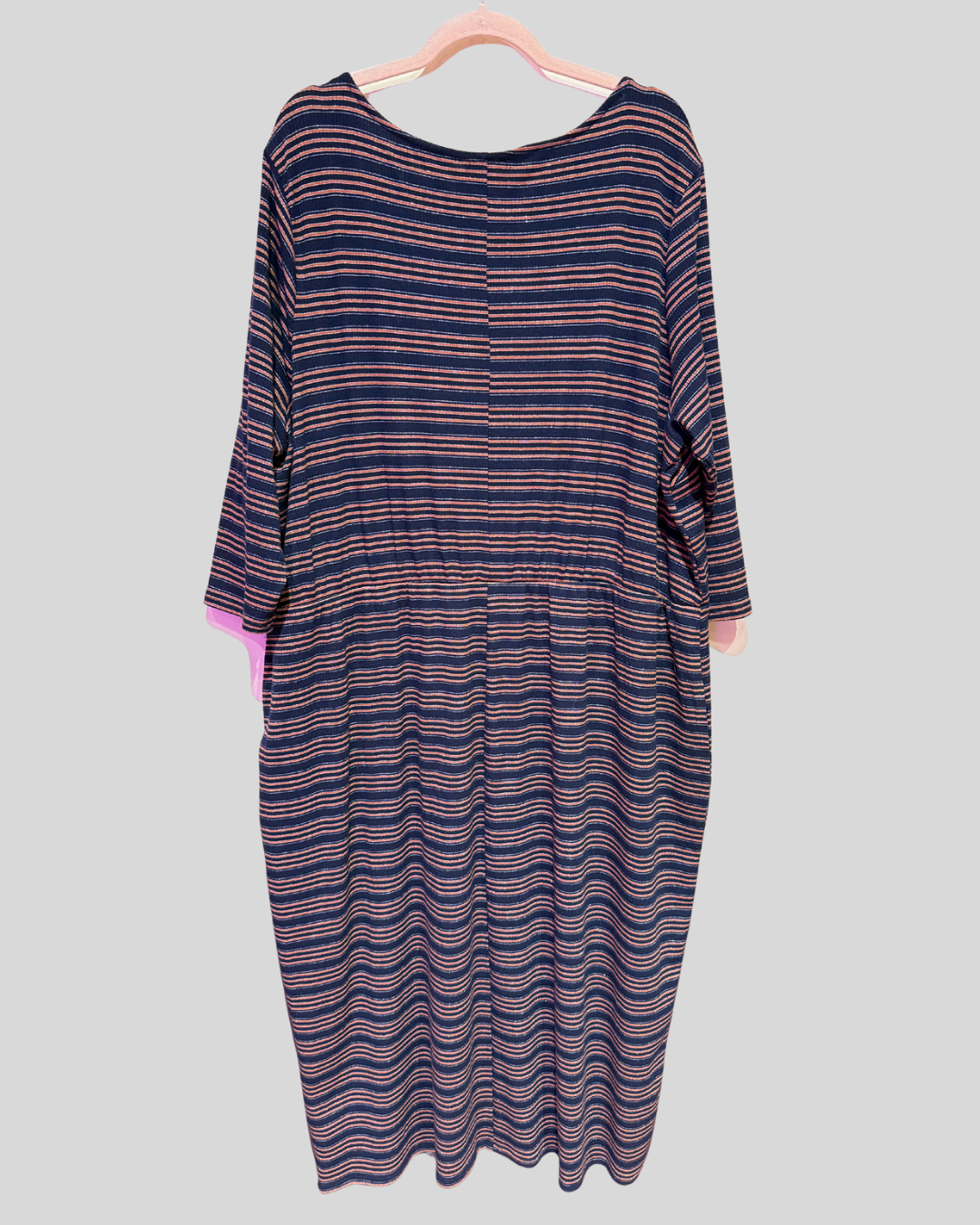 Lane Bryant Navy Sparkle Striped Dress (26/28)