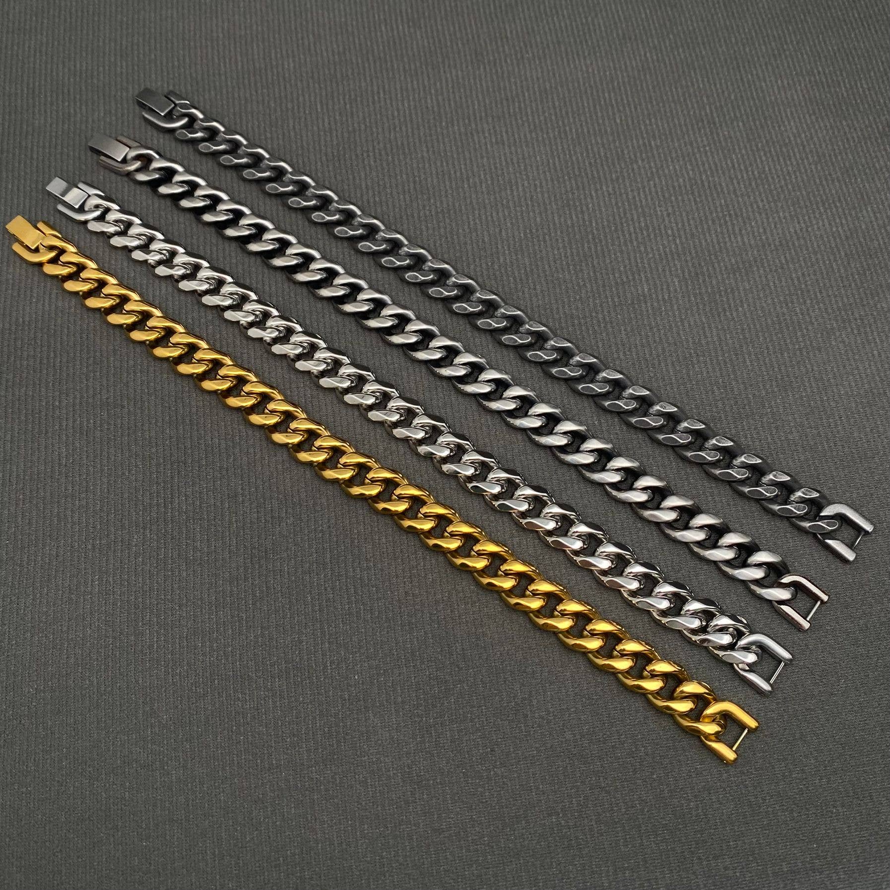Men's Stainless Steel Bracelet MIO70840 - MJ/BC: Golden / 210mm/8.27in