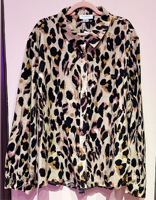 RESALE NEVER FULLY DRESSED NWT brown leopard bd top size 4x