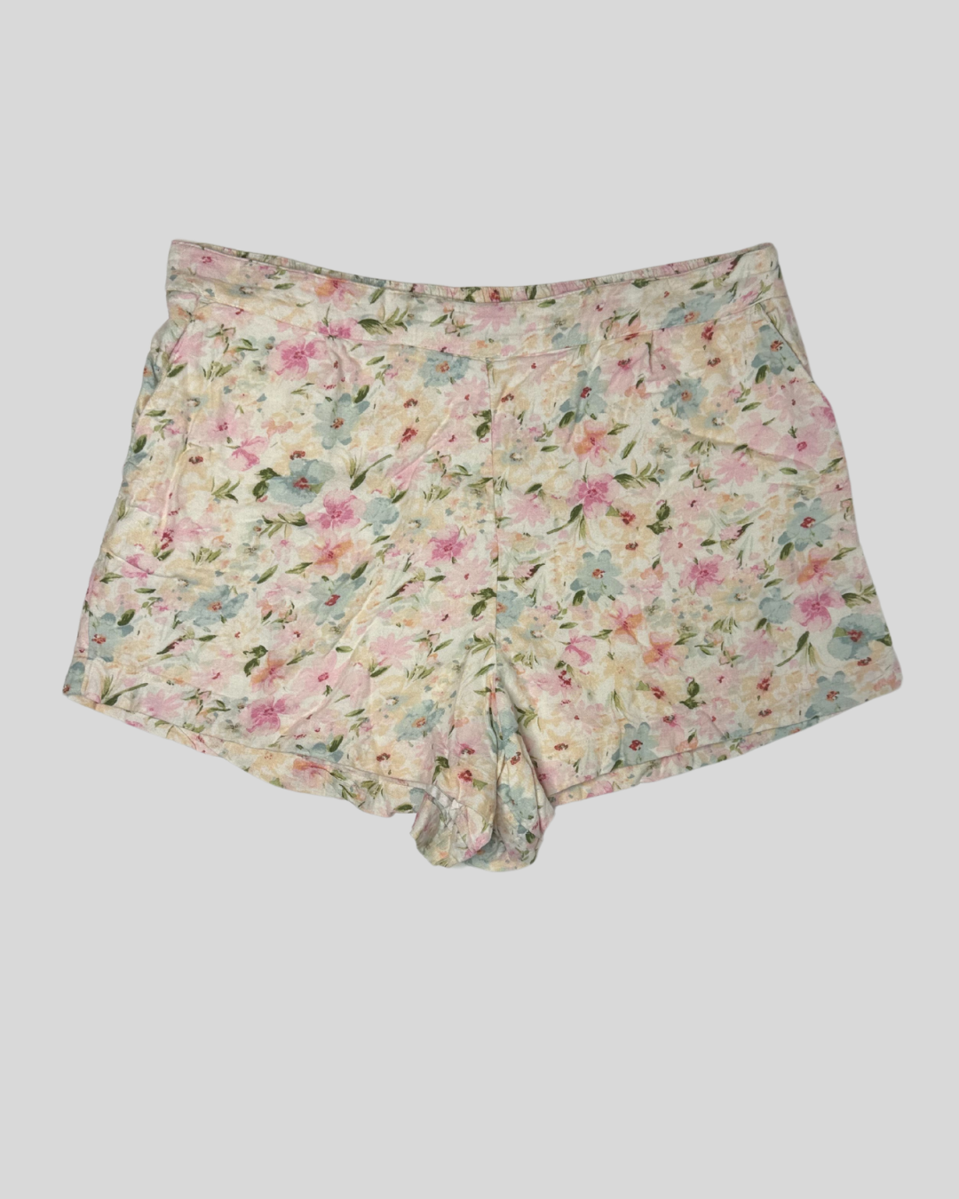 Abercrombie Pink Floral Shorts (XL)