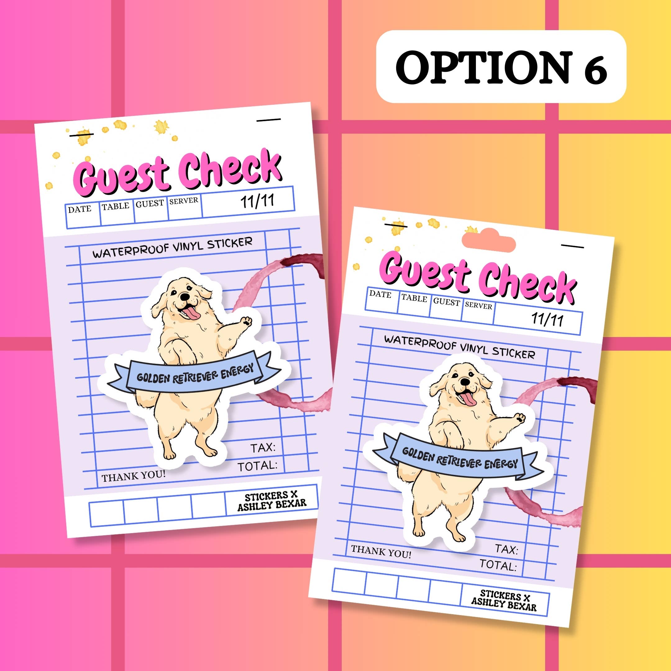 Golden Retriever Energy Sticker