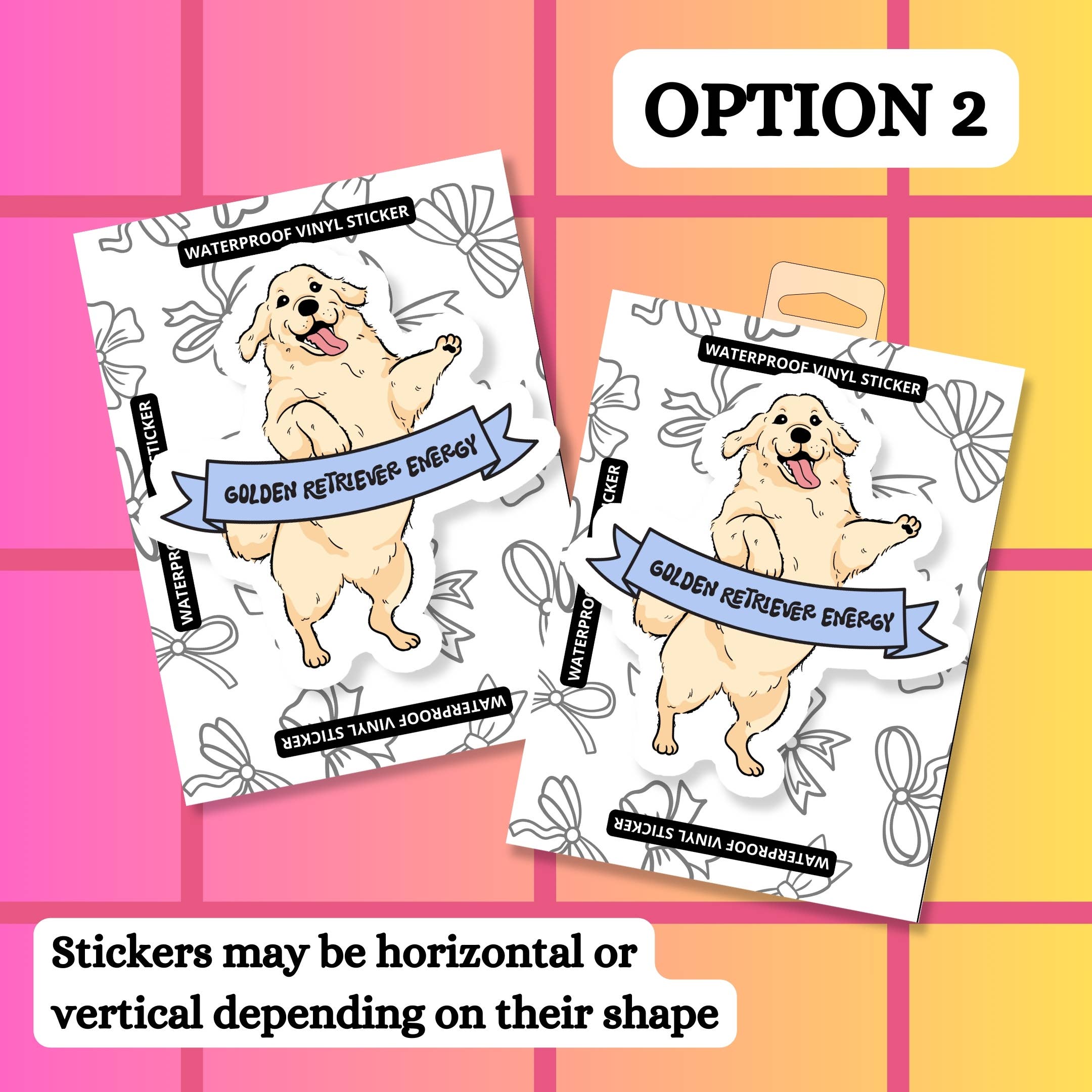 Golden Retriever Energy Sticker
