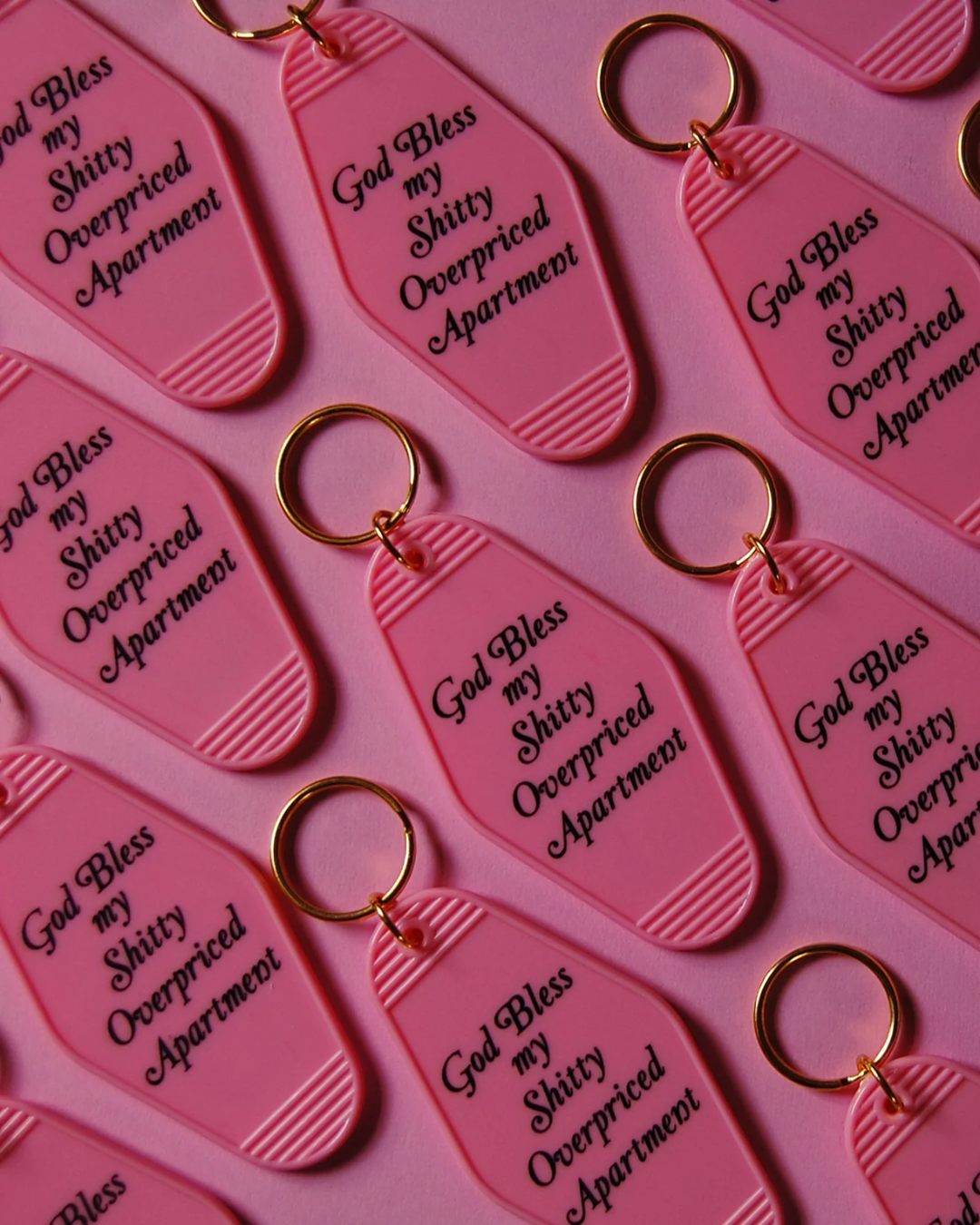 God Bless My Shitty Apartment Keychain