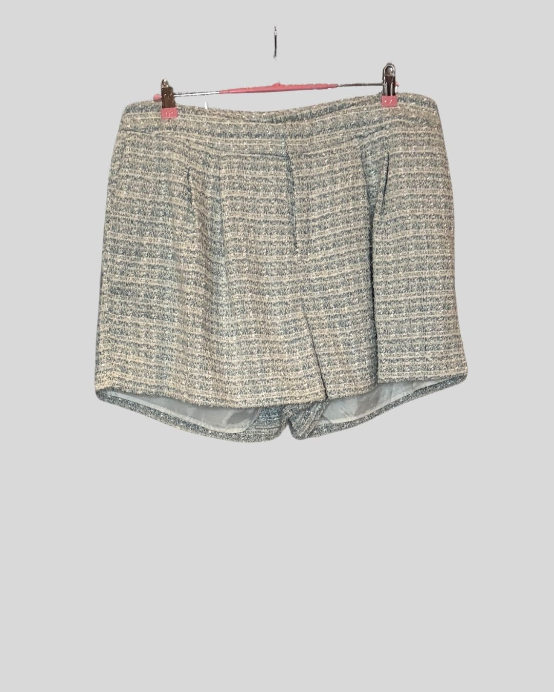 Eloquii blue tweed shorts (14)