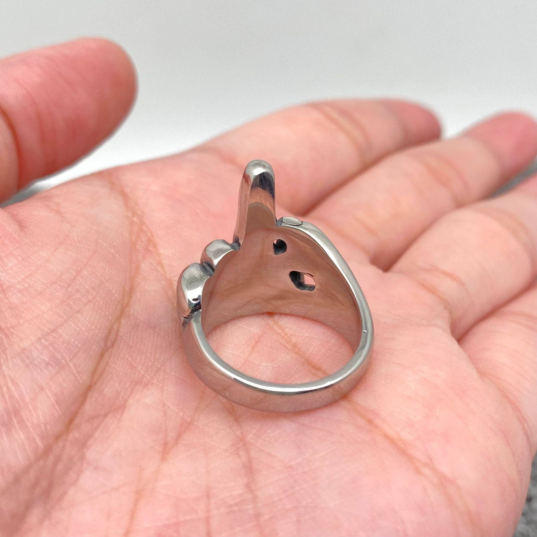 'Fuck' Men's Stainless Steel Ring - MJ/MR: 10