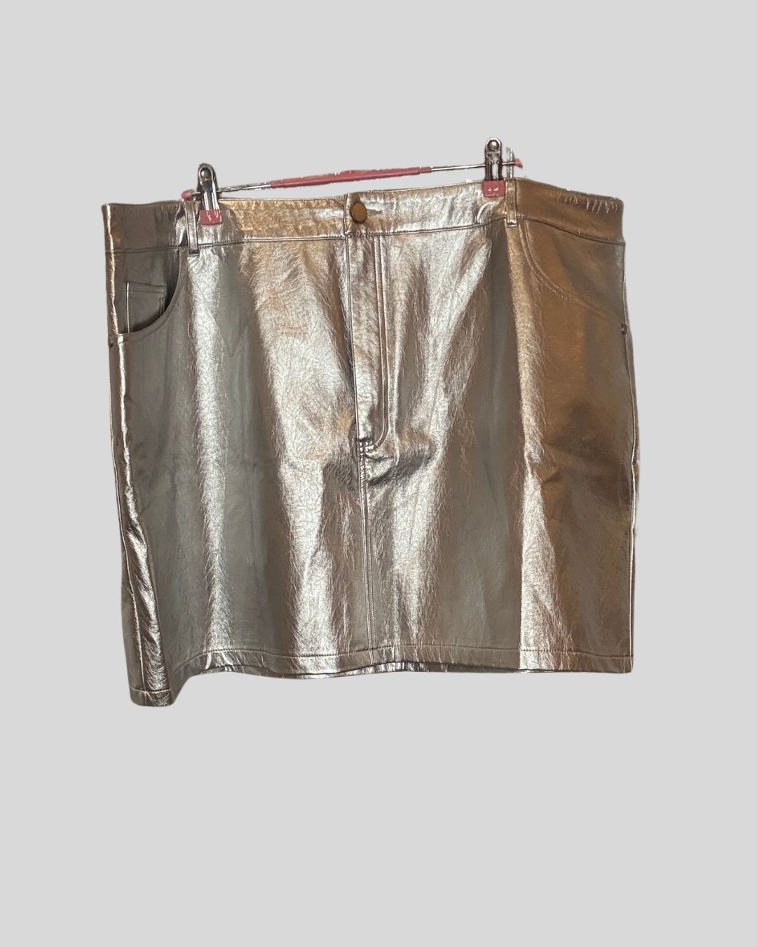 City Chic silver metallic skirt (24)