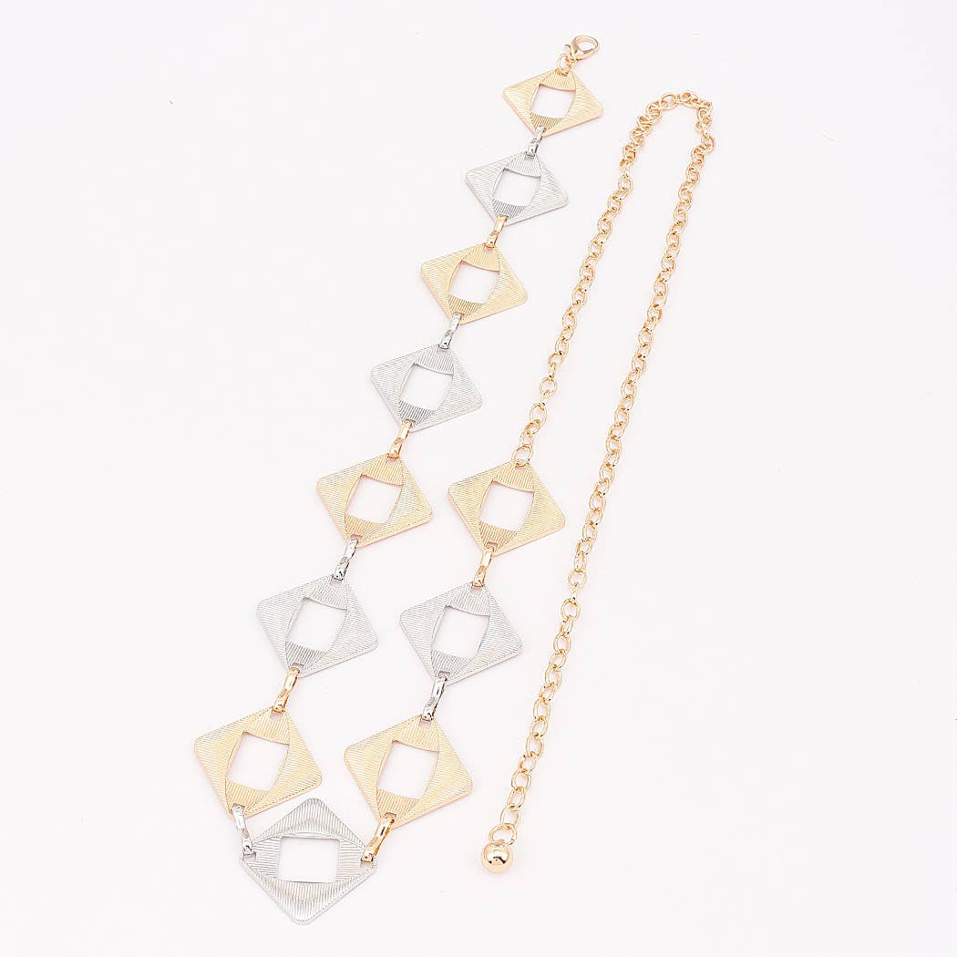 Diamond Cutout Link Waist Chain: GSL
