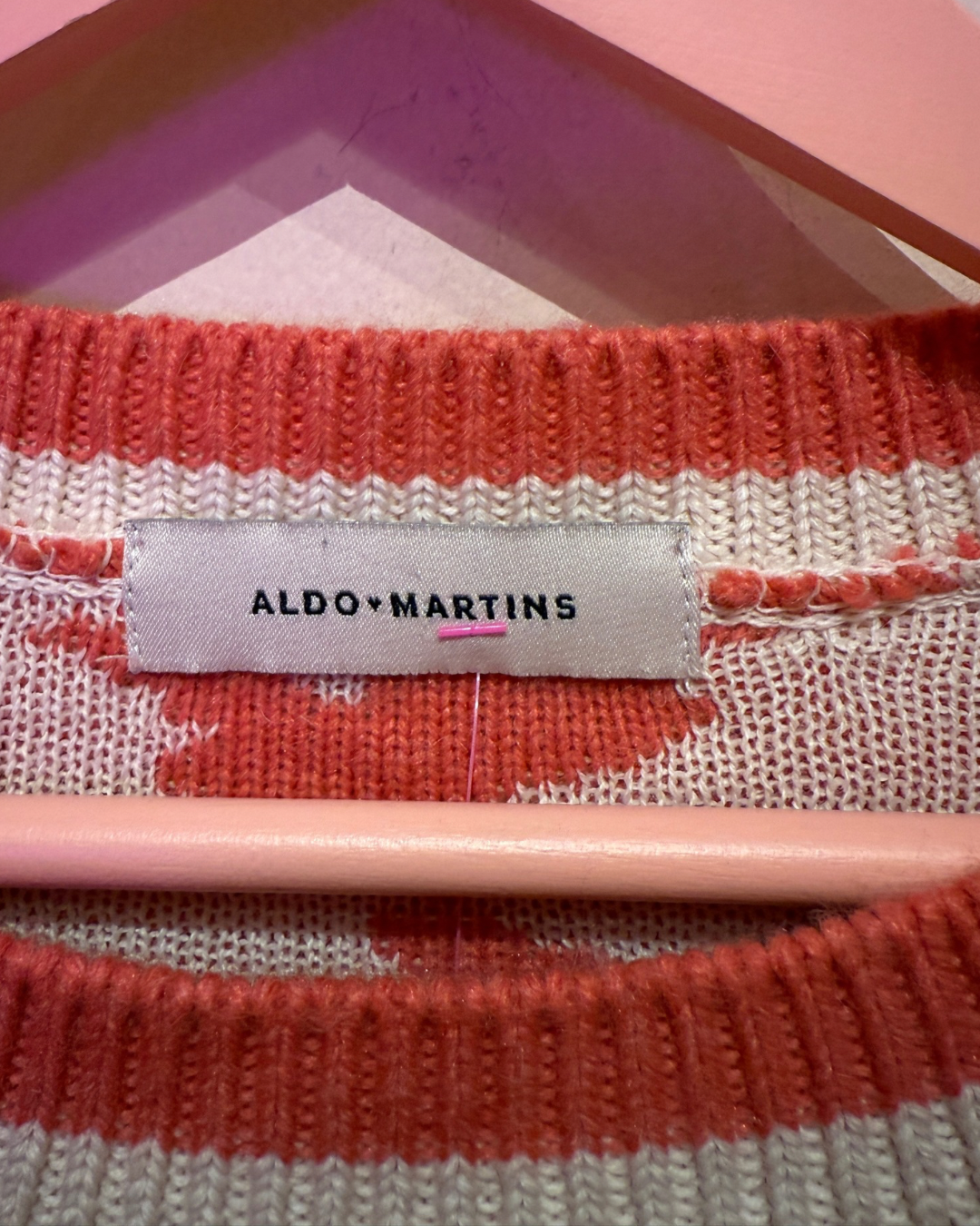 Aldo martins pink & green alpaca wool blend sweater (fits 1X)