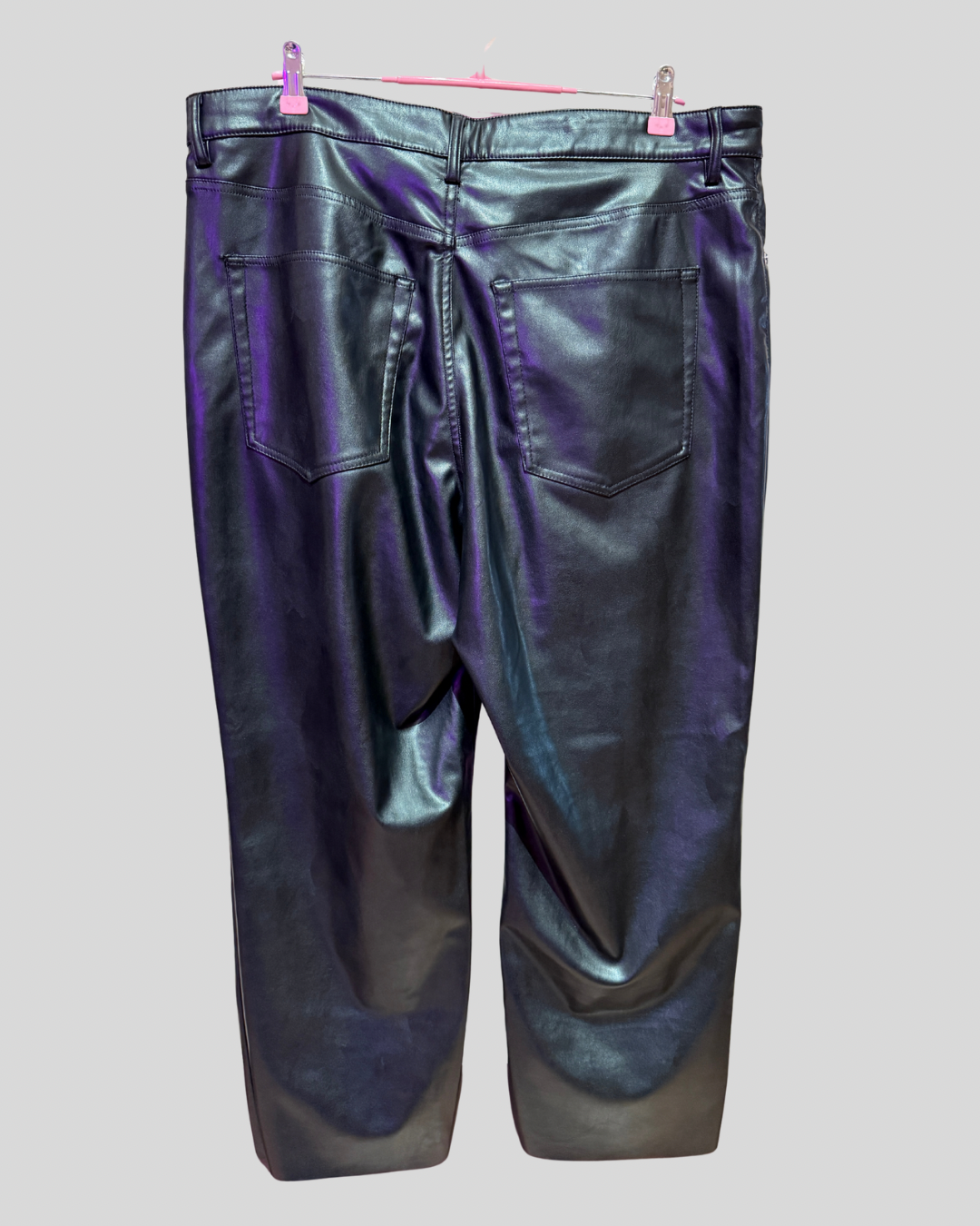 Divided Black Faux Leather Pants (16)
