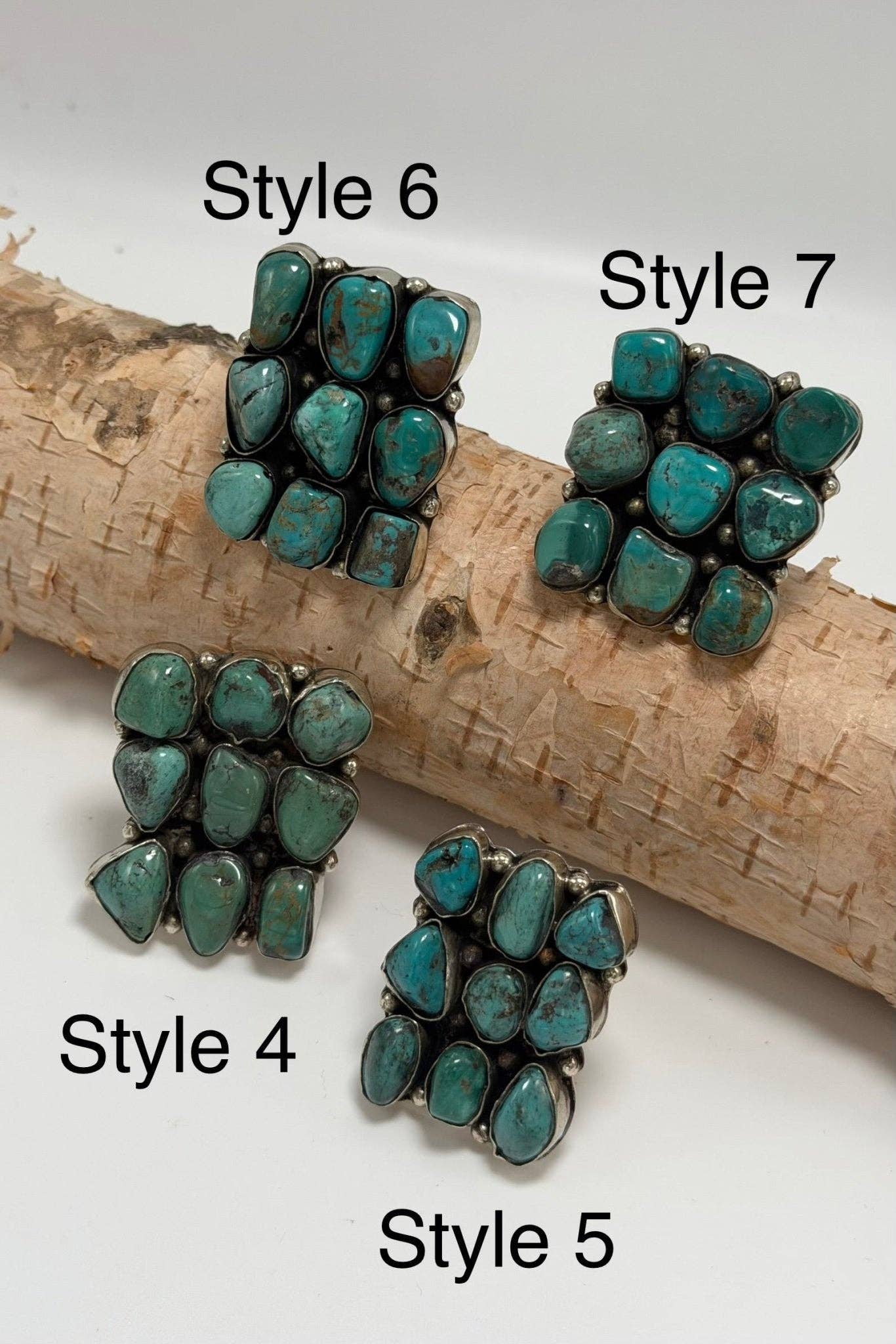 Med Turquoise Cubed Ring: 4
