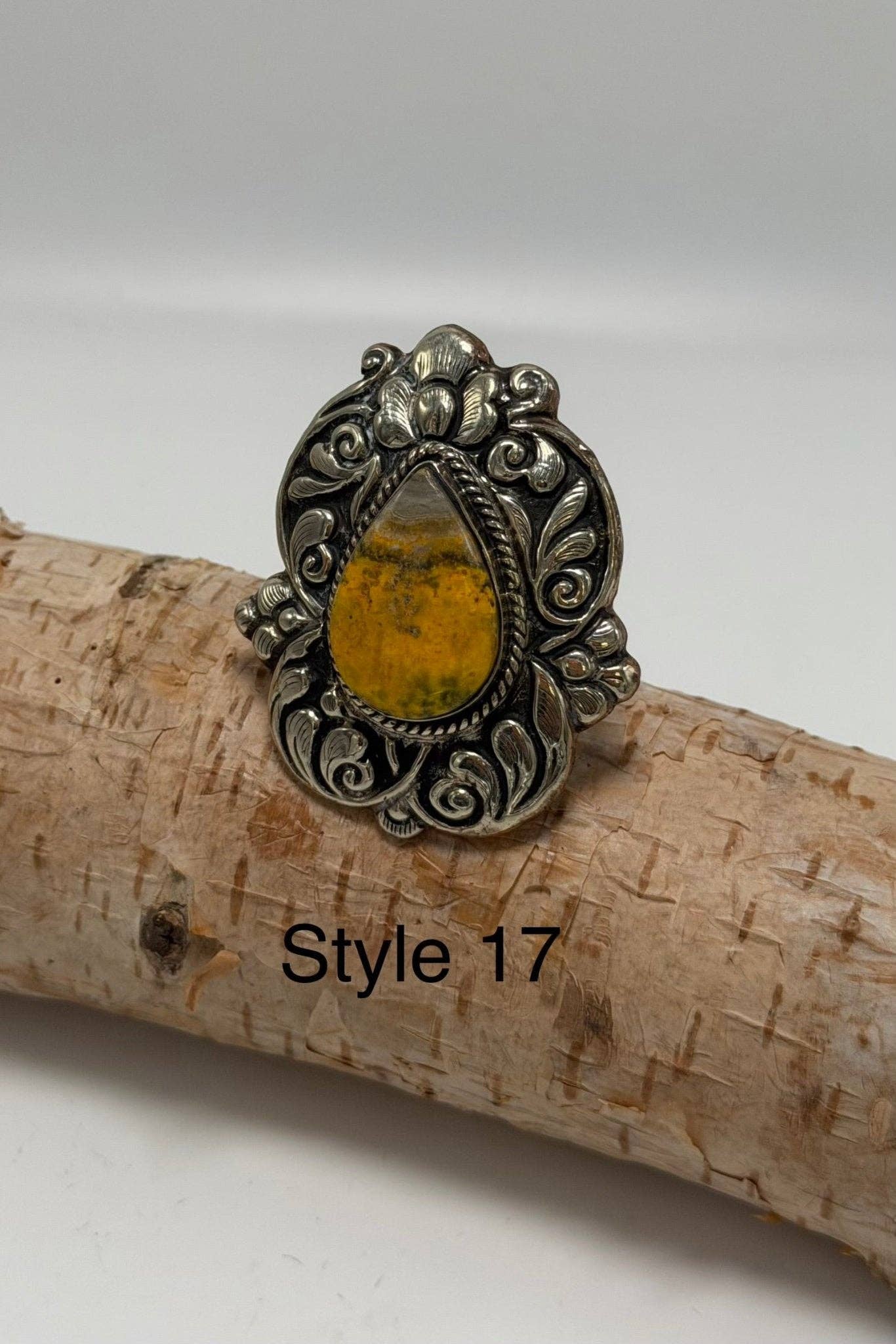Epic Bumble Bee Jasper Statement Ring: 10