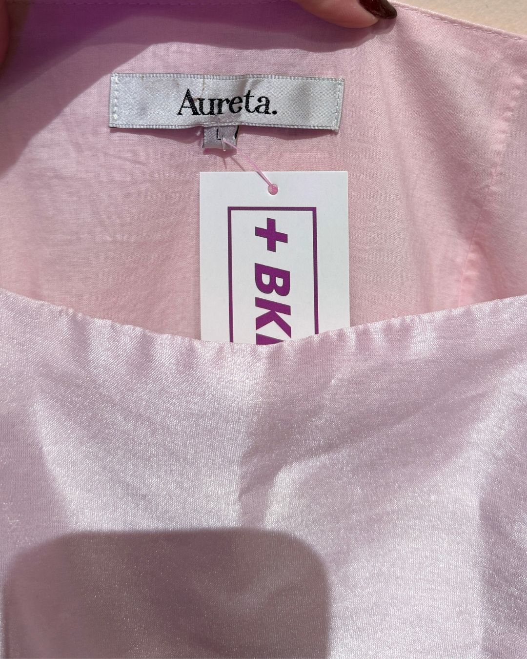 AURETA light pink dahlia dress (L fits 14)