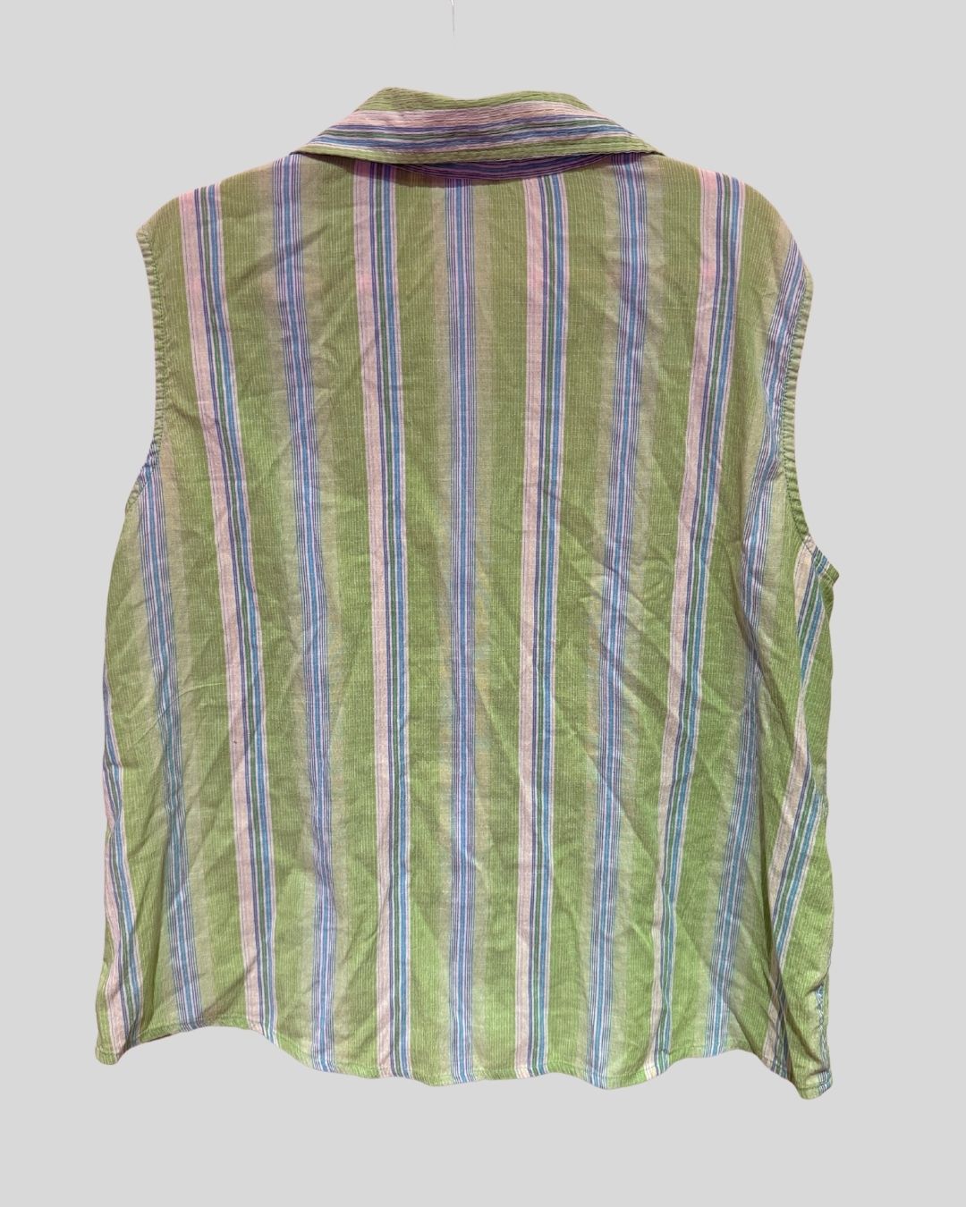 Vintage Nick & Sarah green stripe top (2X)