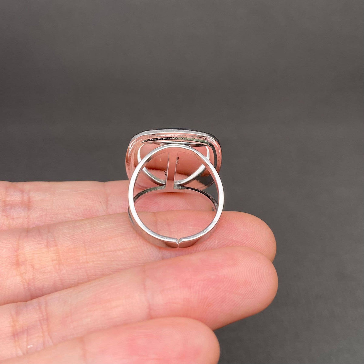 Multiple Styles Dried Flowers Stainless Steel Ring - PDF: Style E